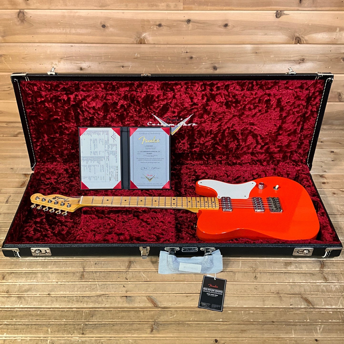 Fender Custom Shop Masterbuilt David Brown La Cabronita Especial 2.0 Journeyman Relic Electric Guitar - Giant Orange