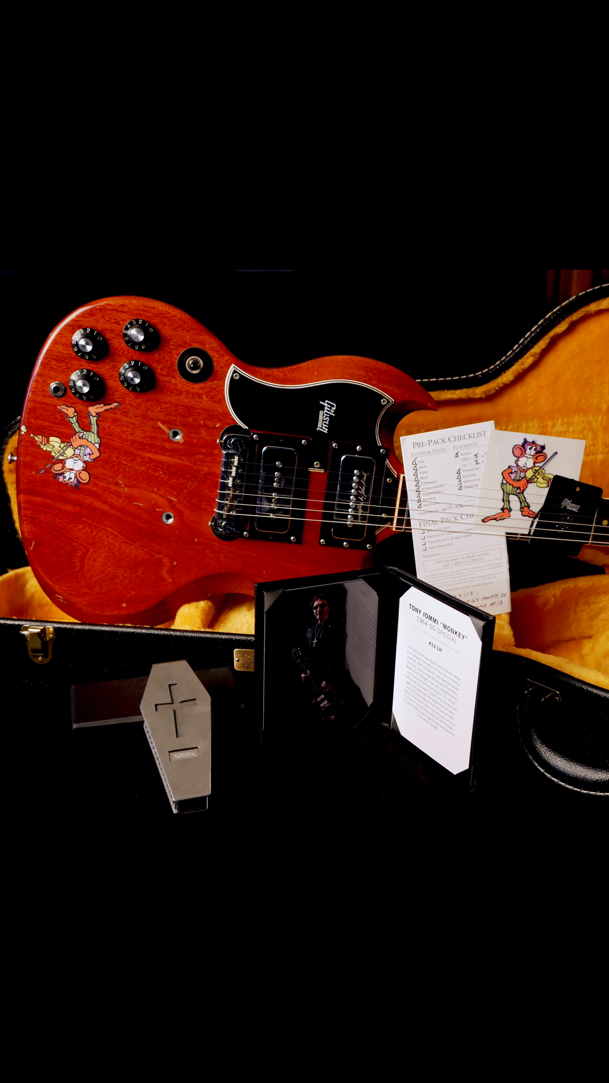 Gibson Tony Iommi "Monkey" 1964 SG Special Replica Left Handed Electric Guitar - Aged Cherry