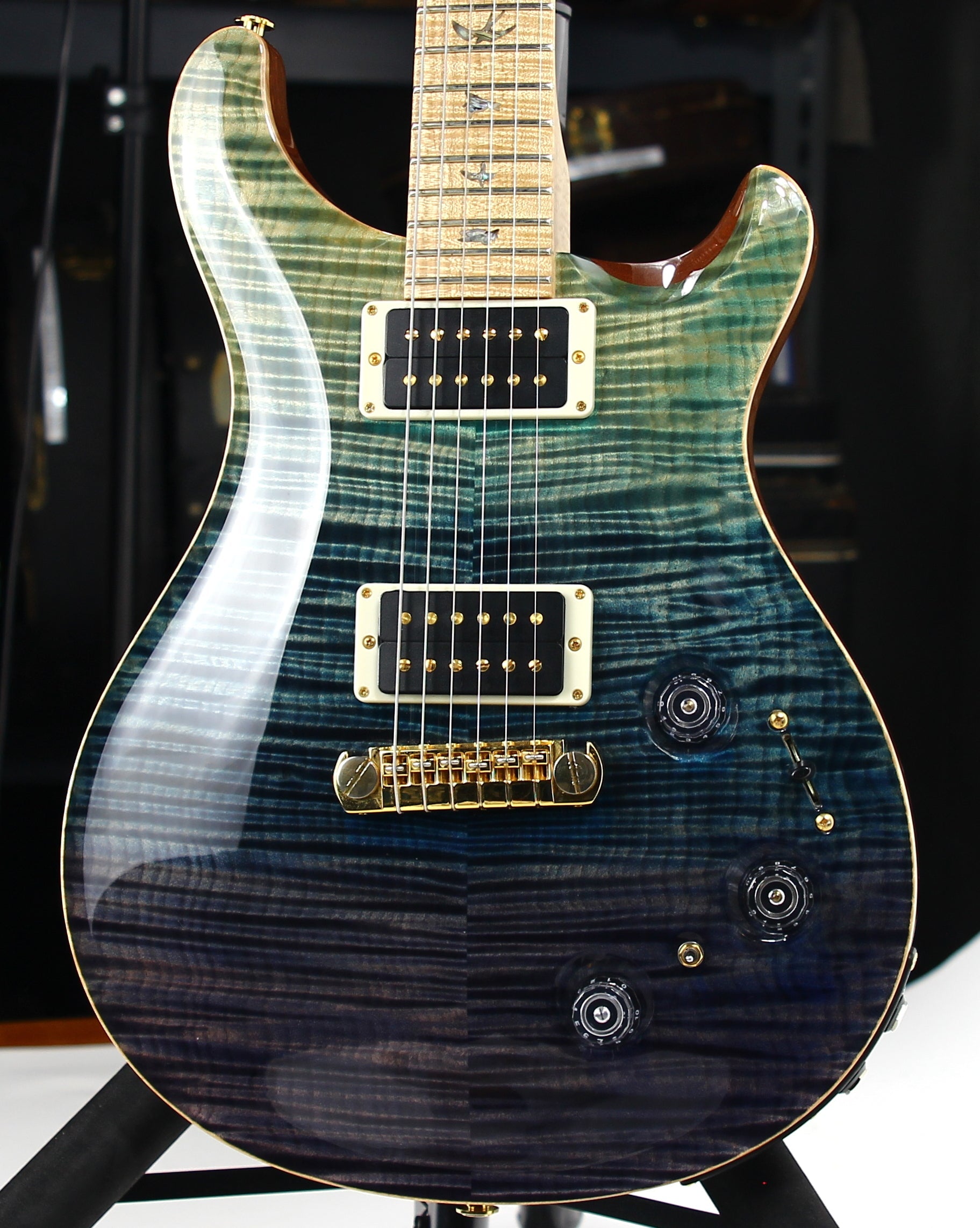 2012 PRS P22 Artist Package Piezo BLUE FADE -- Custom 22, CRAZY FLAMETOP, Flame Neck!