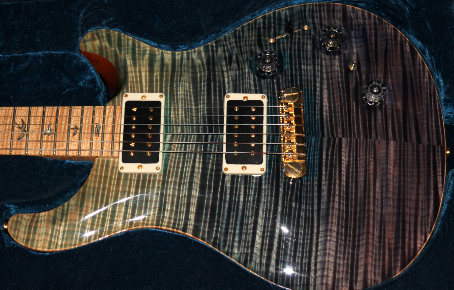 2012 PRS P22 Artist Package Piezo BLUE FADE -- Custom 22, CRAZY FLAMETOP, Flame Neck!