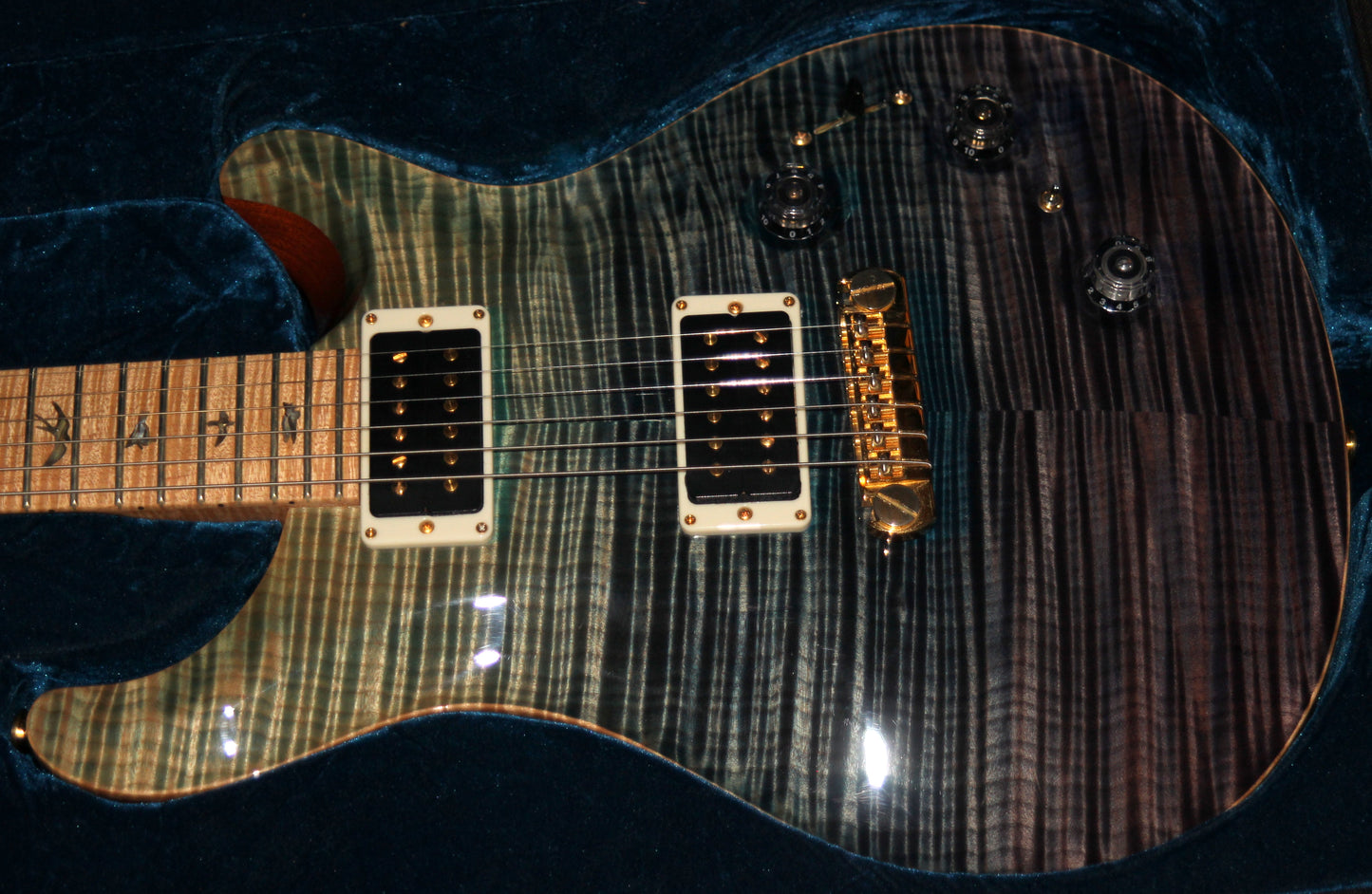 2012 PRS P22 Artist Package Piezo BLUE FADE -- Custom 22, CRAZY FLAMETOP, Flame Neck!
