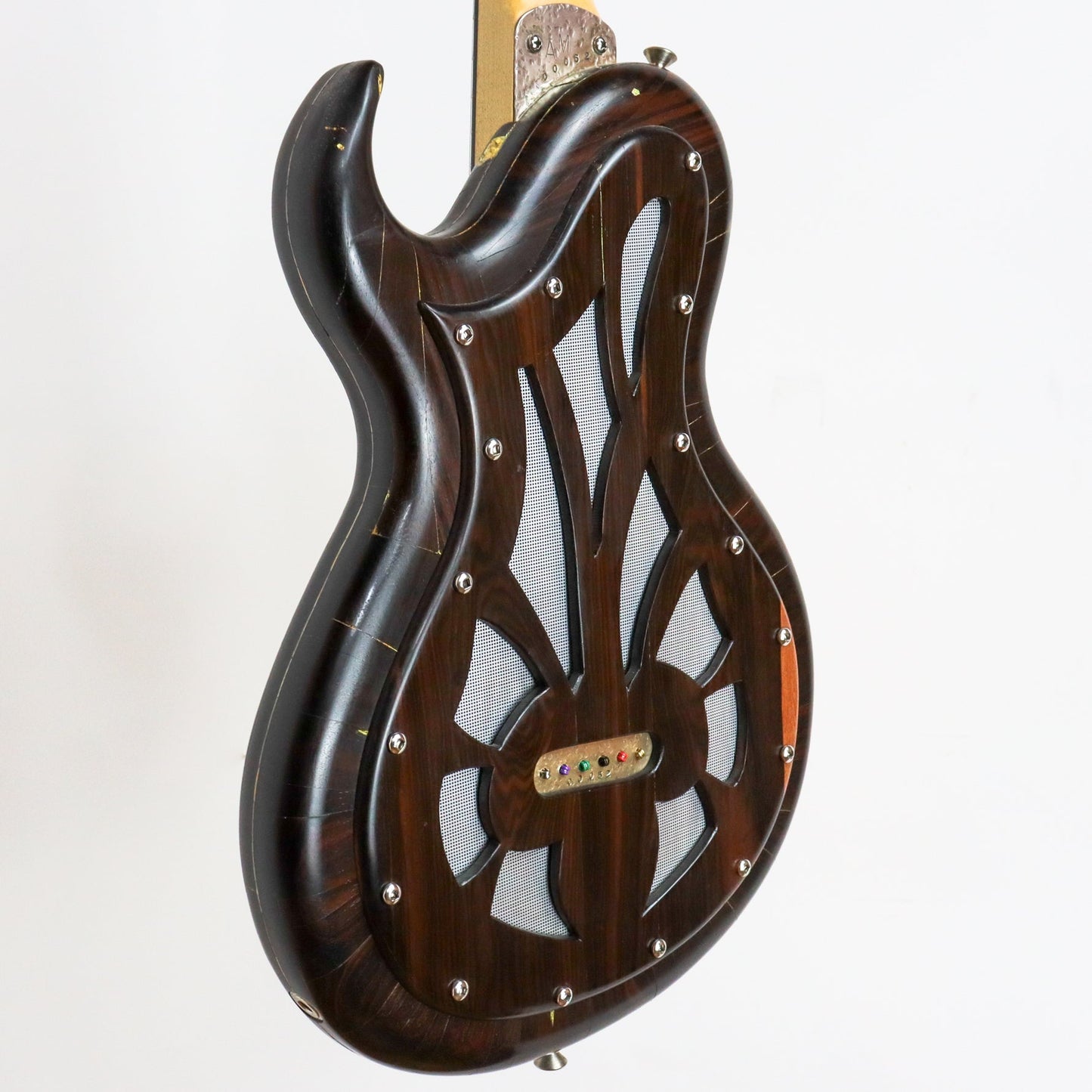 AM Guitars #00052 Ebony/Silver w/hardshell case