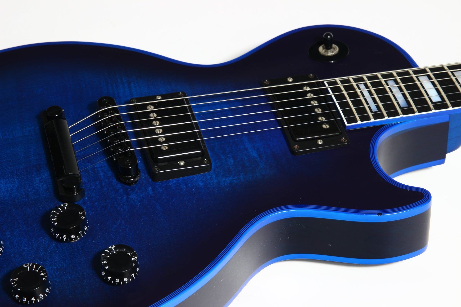 2017 Gibson Custom Shop Les Paul SATIN BLUE BURST WIDOW -- Rare Limited Edition! Maple Neck!