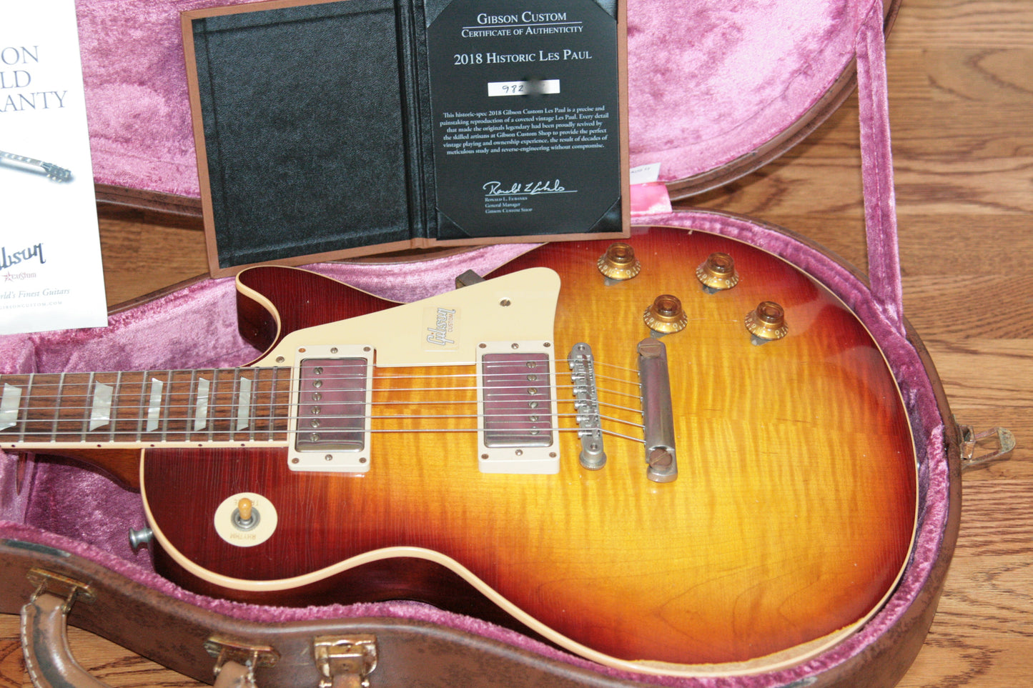 2018 Gibson 1959 HEAVY AGED Bourbon Burst Les Paul Historic Reissue! R9 59 Custom Shop