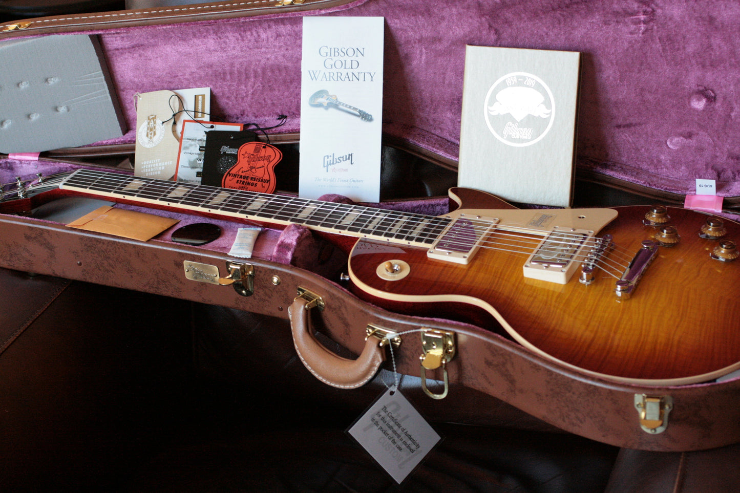 2019 Gibson 1959 Les Paul 60TH ANNIVERSARY Historic Reissue R9 59 Custom Shop Sunrise Tea Burst