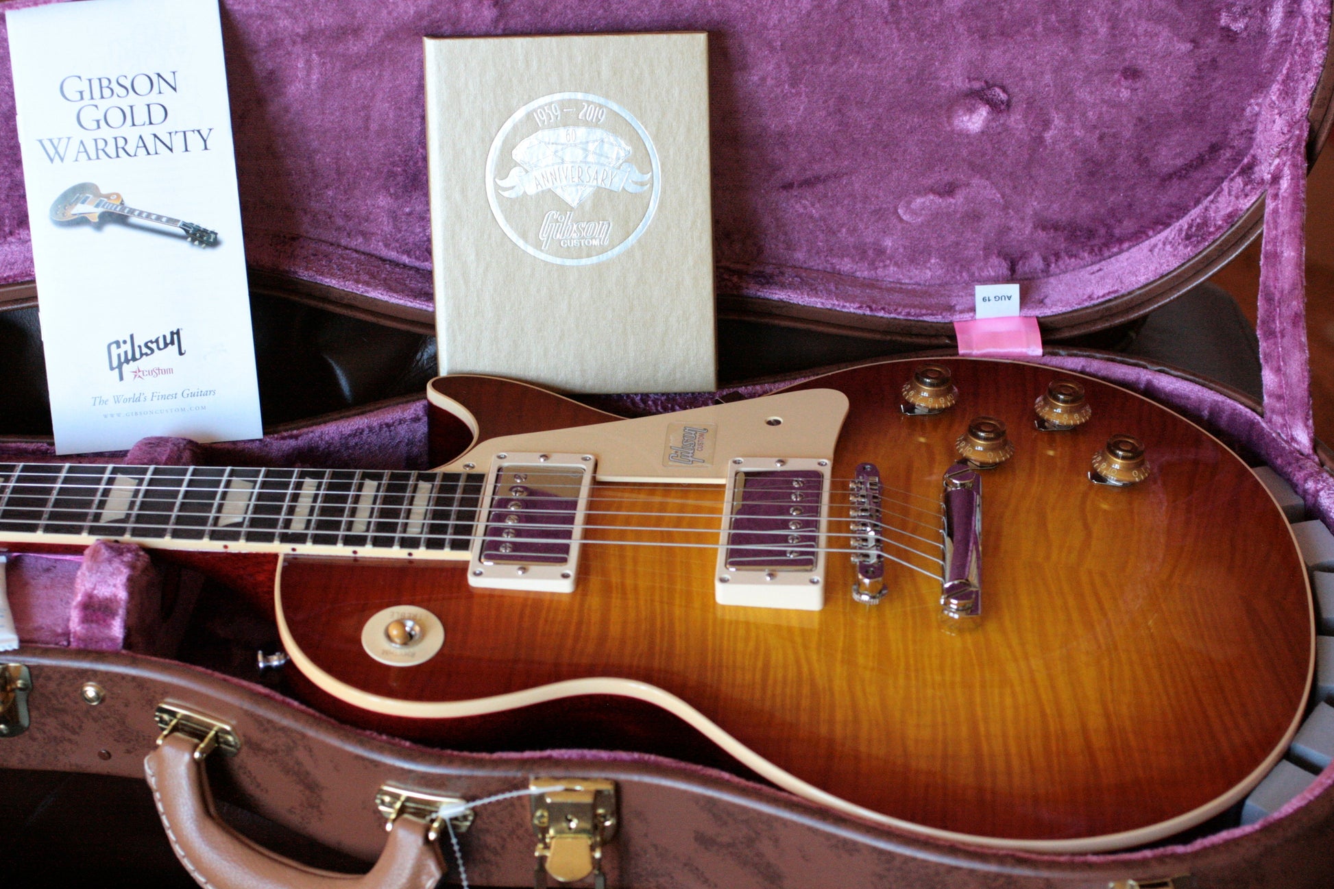 2019 Gibson 1959 Les Paul 60TH ANNIVERSARY Historic Reissue R9 59 Custom Shop Sunrise Tea Burst