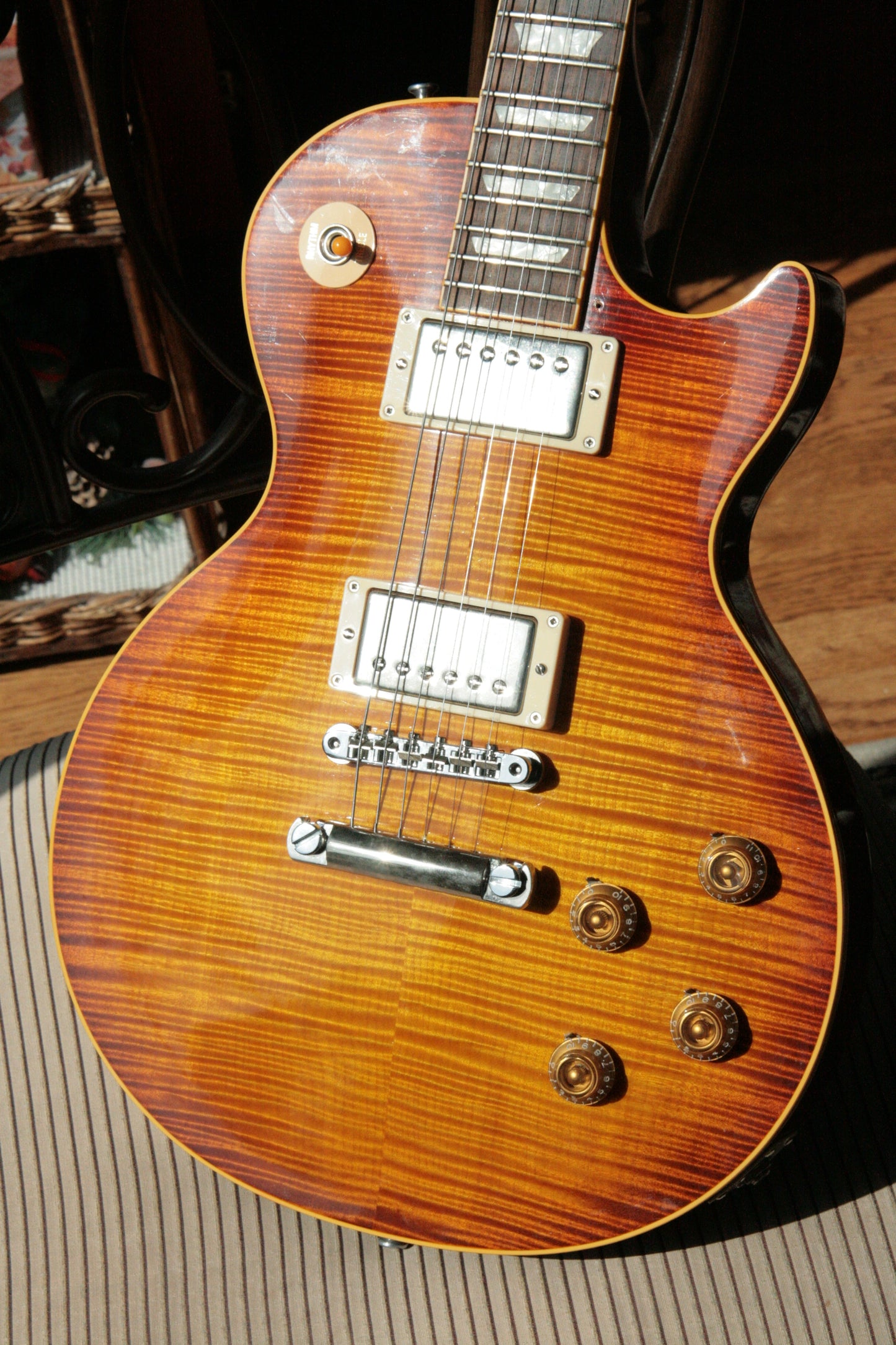 1996 Gibson '59 Les Paul Reissue Flametop Sunburst! 1959 R9 LP CLEAN! BIG TOP!