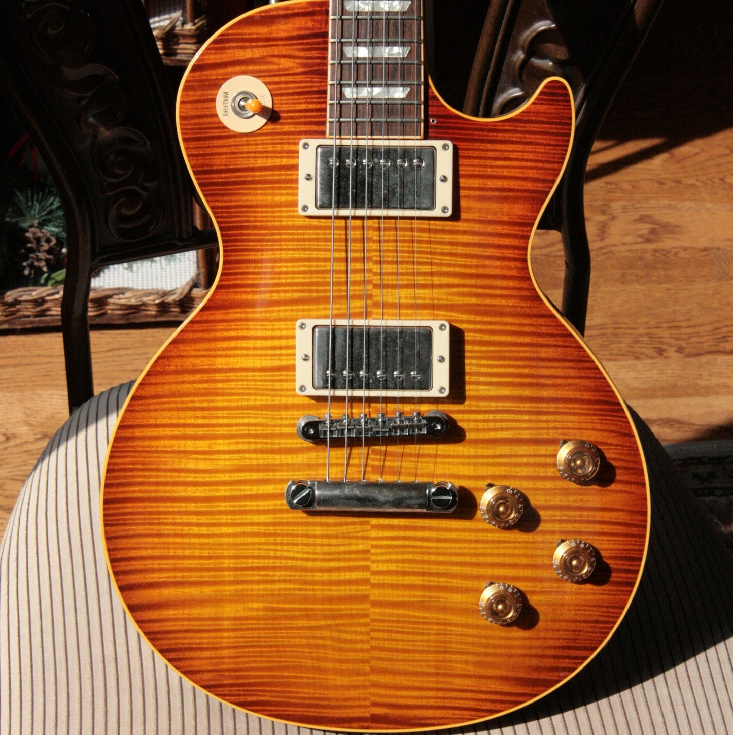 1996 Gibson '59 Les Paul Reissue Flametop Sunburst! 1959 R9 LP CLEAN! BIG TOP!