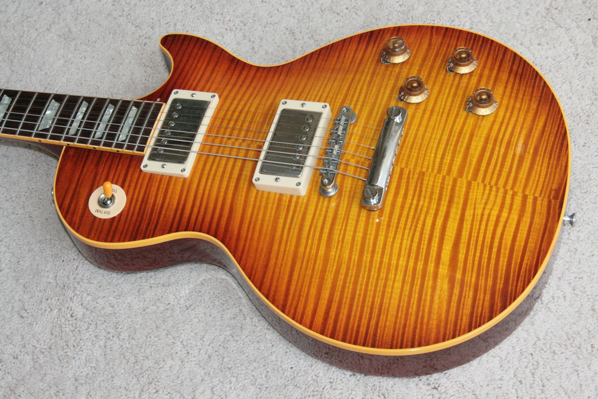 1996 Gibson '59 Les Paul Reissue Flametop Sunburst! 1959 R9 LP CLEAN! BIG TOP!