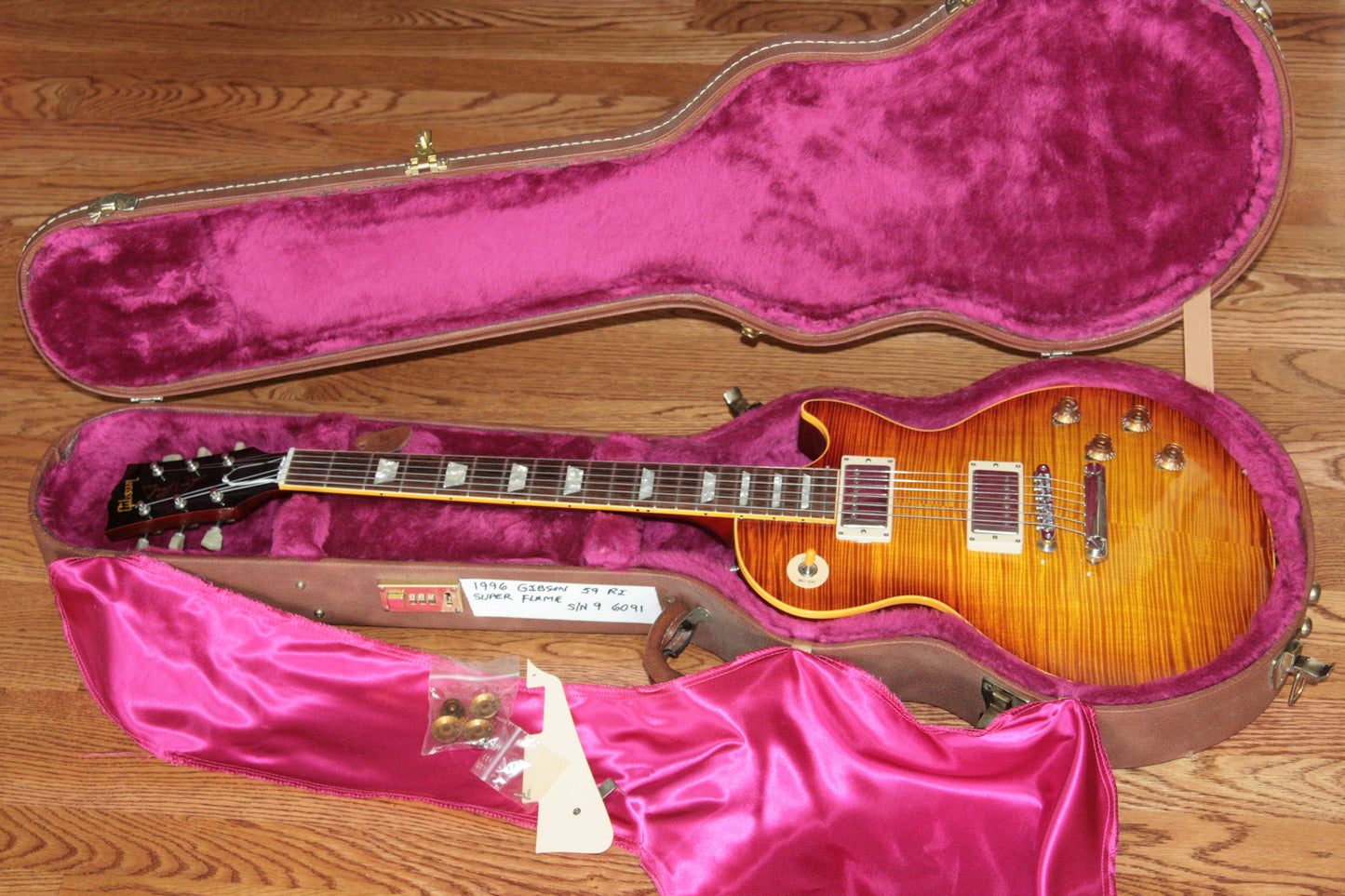 1996 Gibson '59 Les Paul Reissue Flametop Sunburst! 1959 R9 LP CLEAN! BIG TOP!
