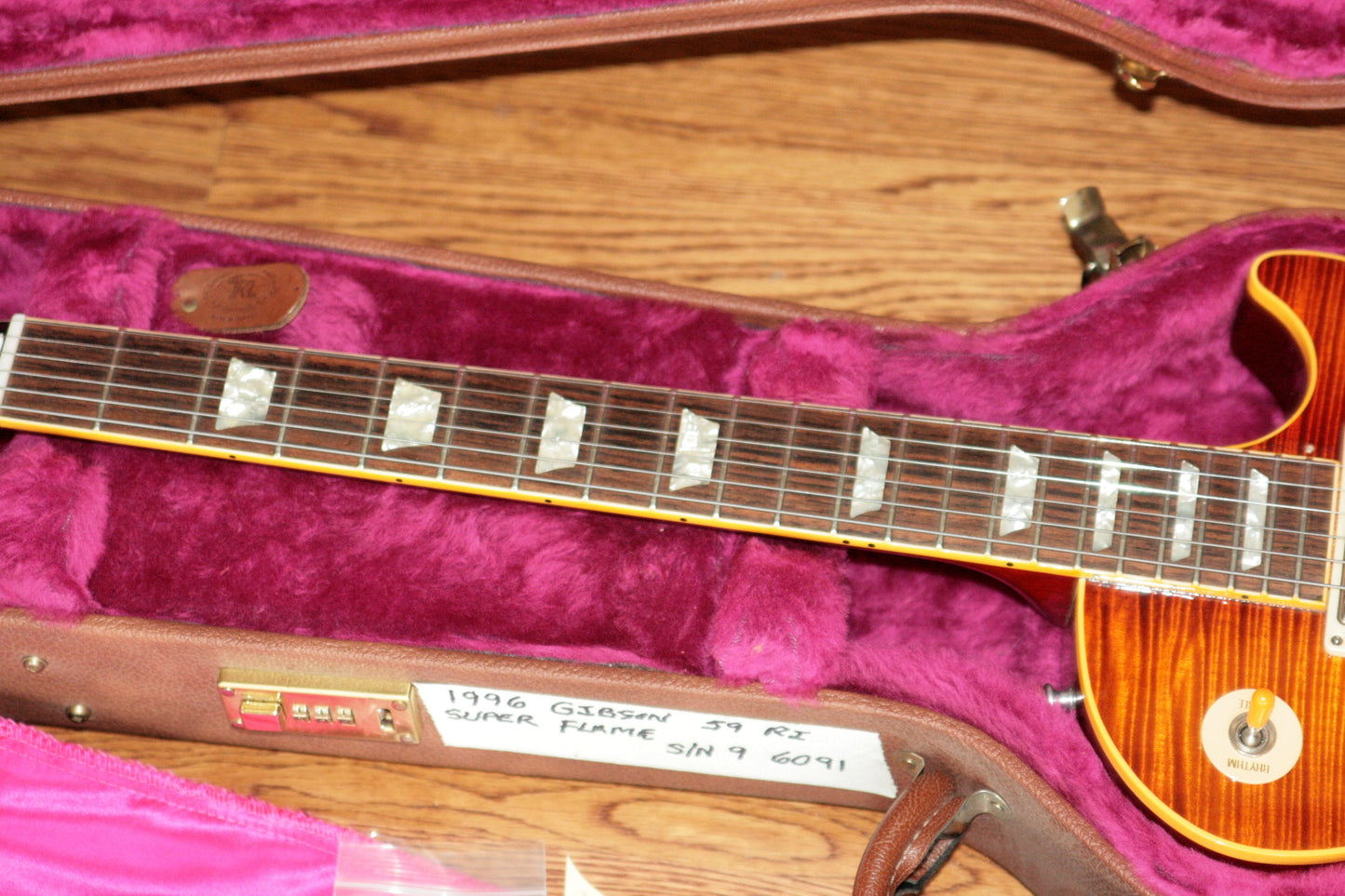 1996 Gibson '59 Les Paul Reissue Flametop Sunburst! 1959 R9 LP CLEAN! BIG TOP!