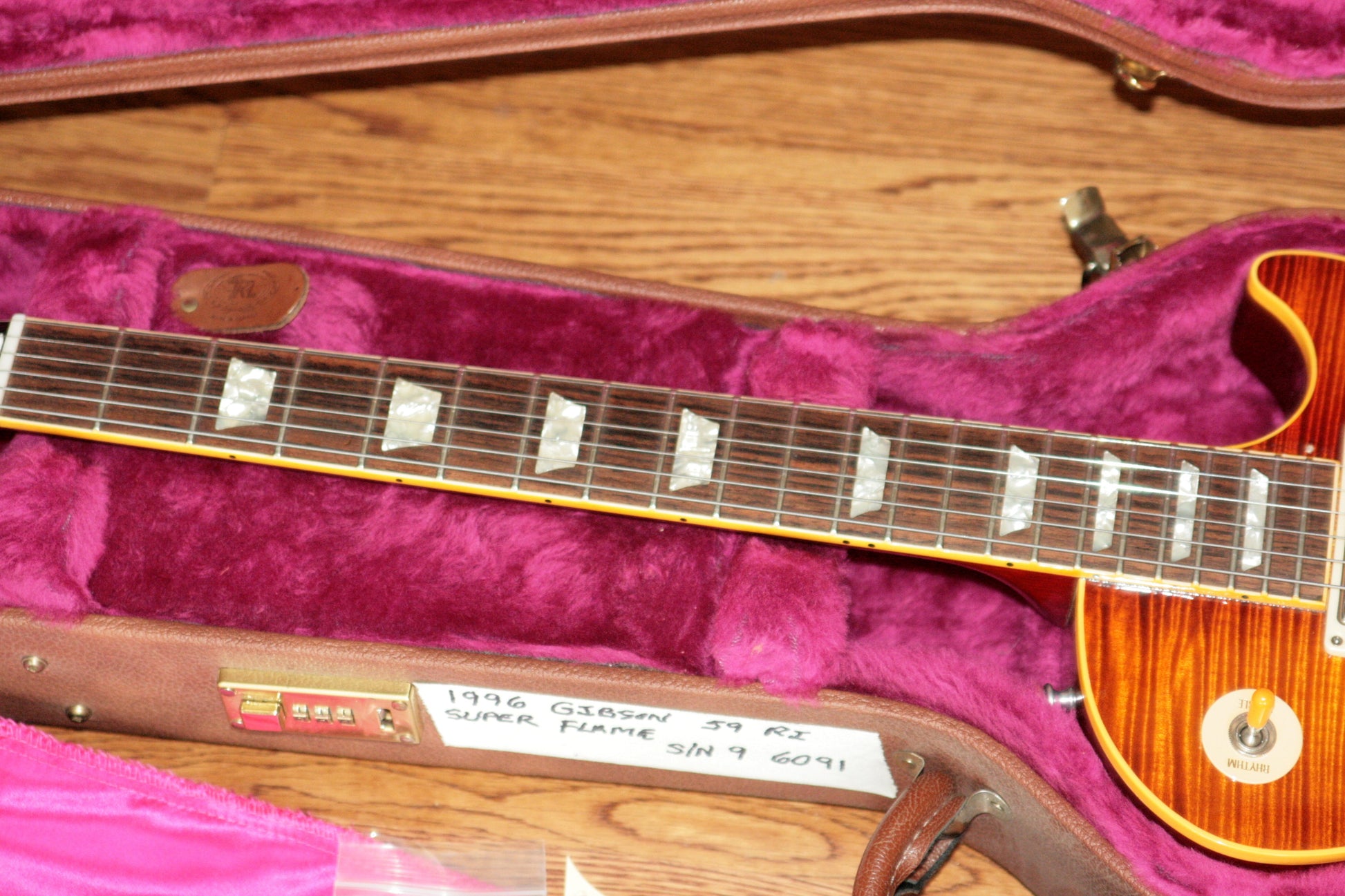 1996 Gibson '59 Les Paul Reissue Flametop Sunburst! 1959 R9 LP CLEAN! BIG TOP!