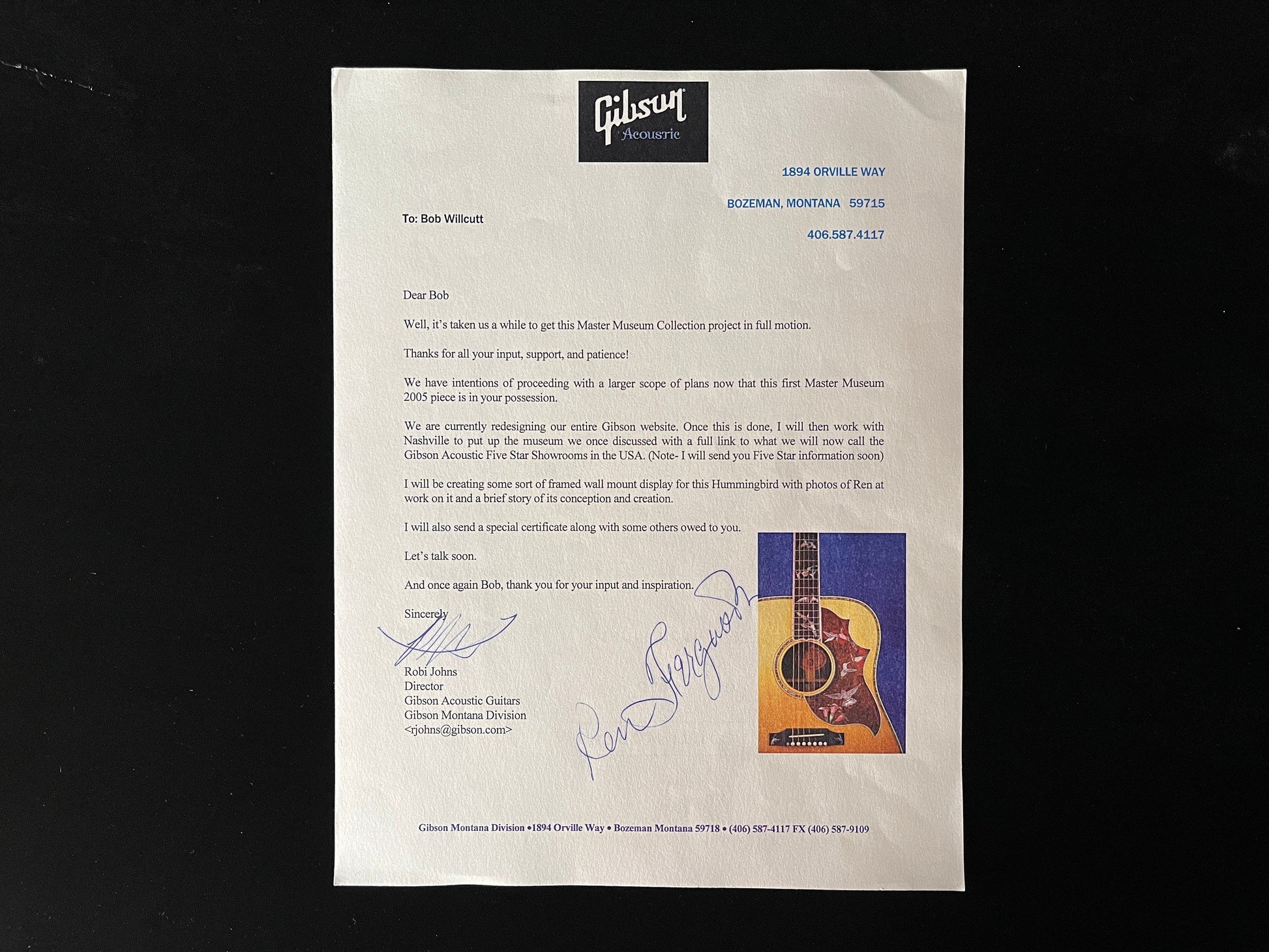Gibson 2005 Master Museum Collection Hummingbird Supreme (001)