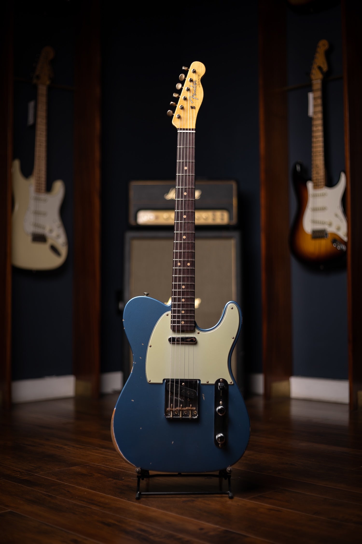 Fender Custom Shop 1963 Telecaster Relic Electric Guitar - Aged Lake Placid Blue