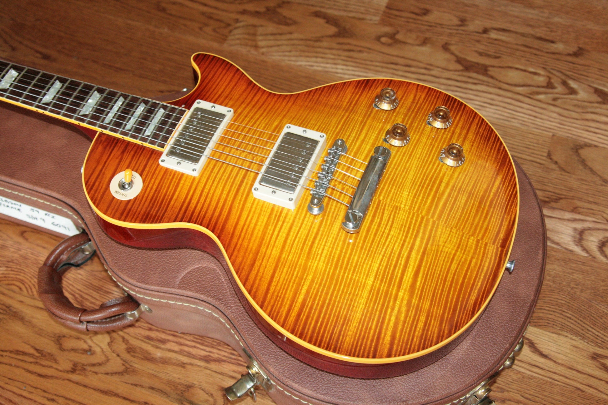 1996 Gibson '59 Les Paul Reissue Flametop Sunburst! 1959 R9 LP CLEAN! BIG TOP!