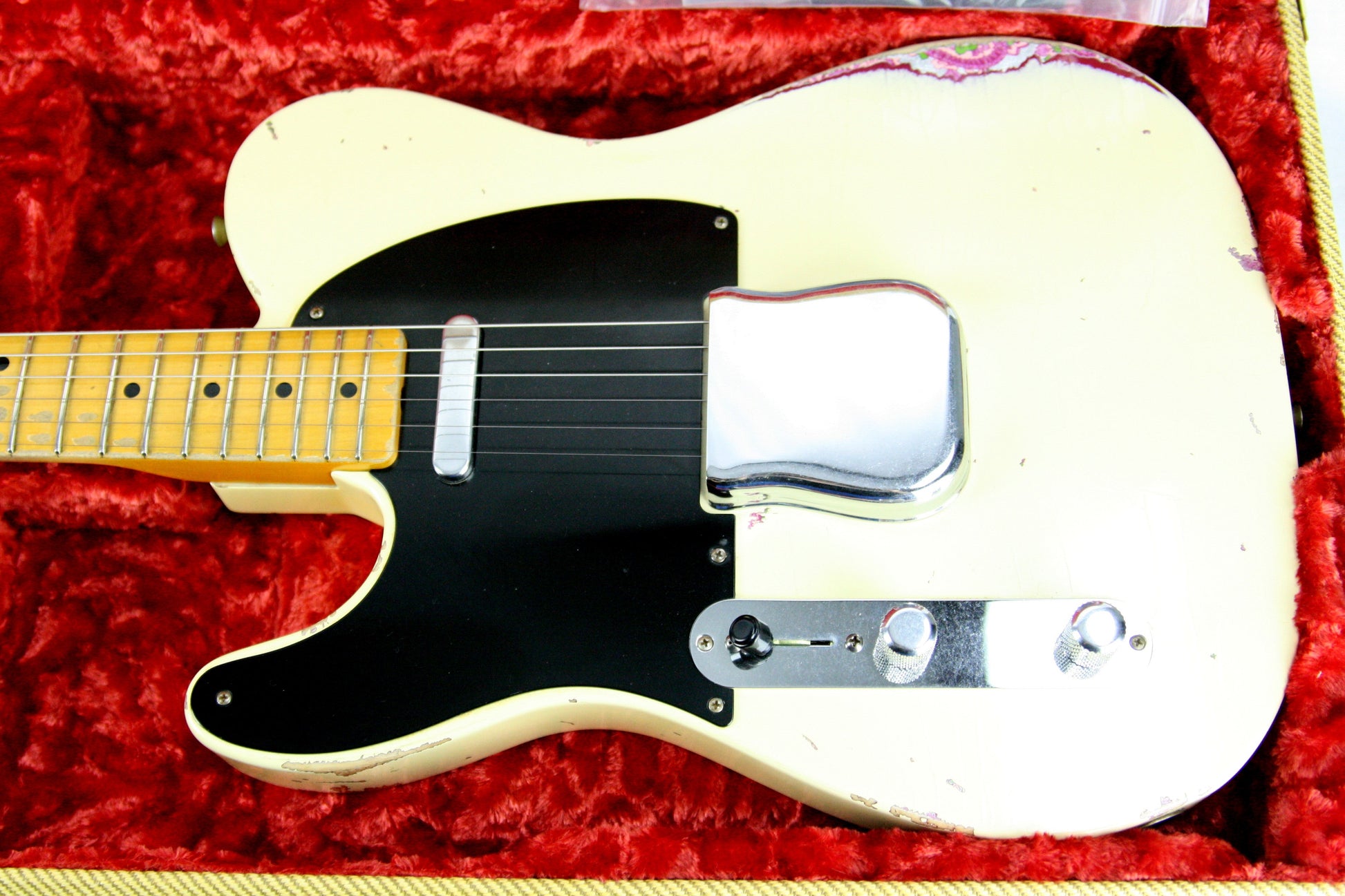 2014 Fender Custom Shop MASTERBUILT Dale Wilson 1951 Nocaster LEFT-HANDED Telecaster Heavy Relic Blonde Pink Paisley
