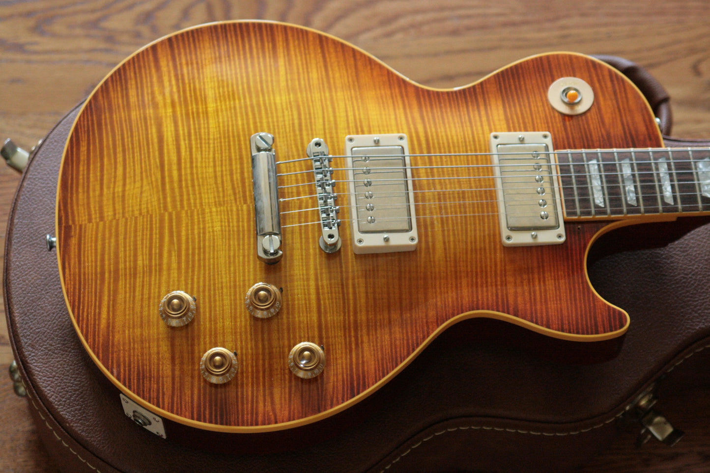 1996 Gibson '59 Les Paul Reissue Flametop Sunburst! 1959 R9 LP CLEAN! BIG TOP!