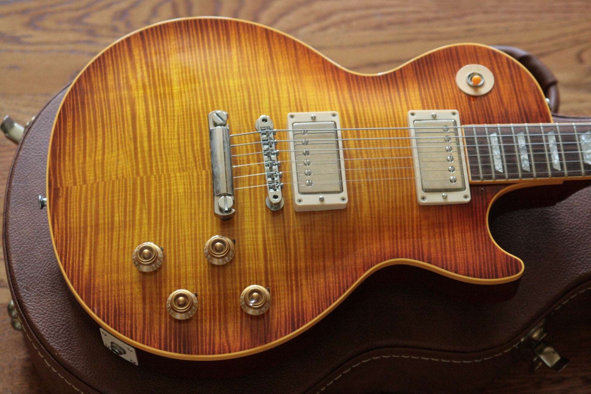 1996 Gibson '59 Les Paul Reissue Flametop Sunburst! 1959 R9 LP CLEAN! BIG TOP!