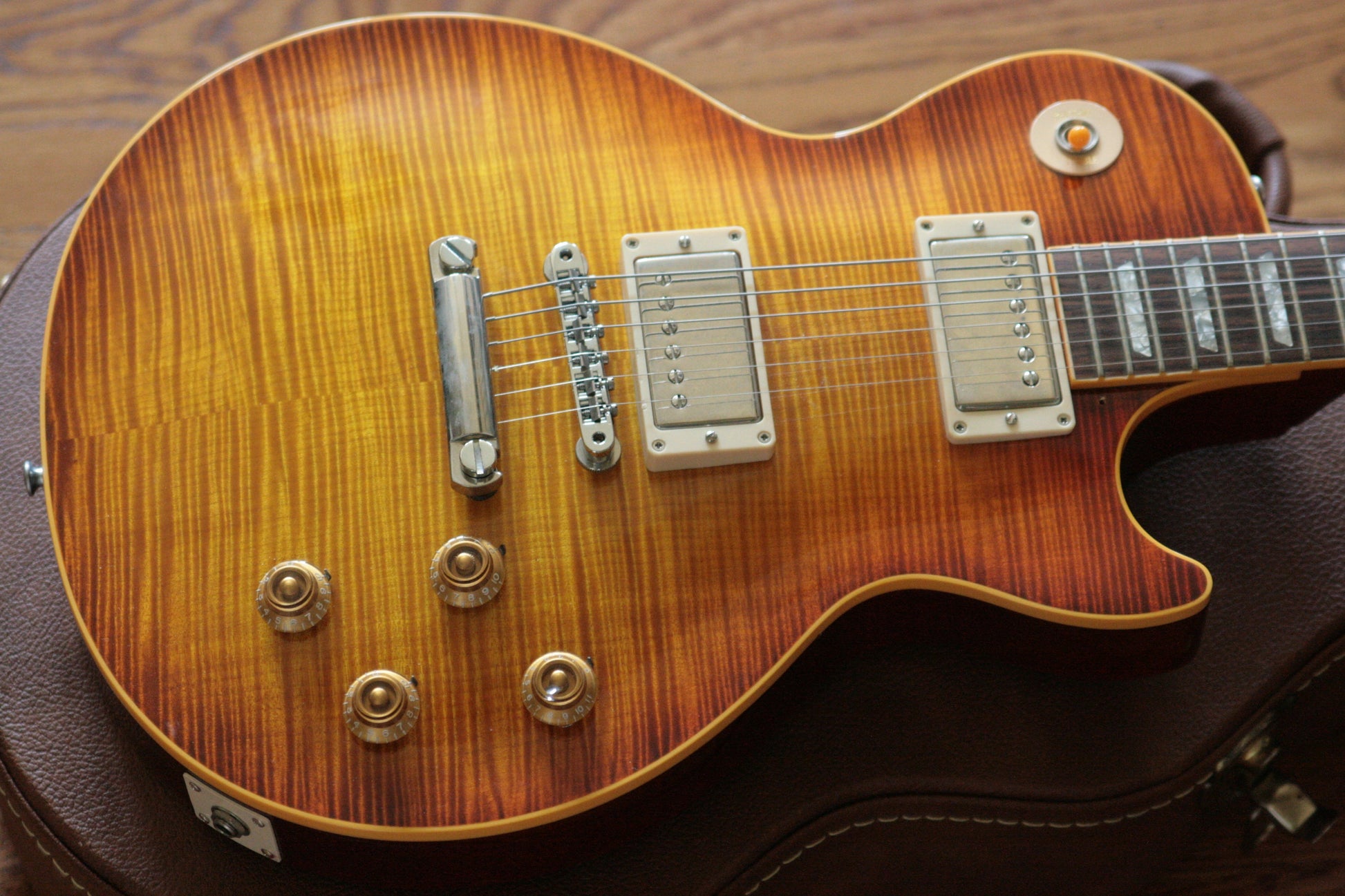 1996 Gibson '59 Les Paul Reissue Flametop Sunburst! 1959 R9 LP CLEAN! BIG TOP!