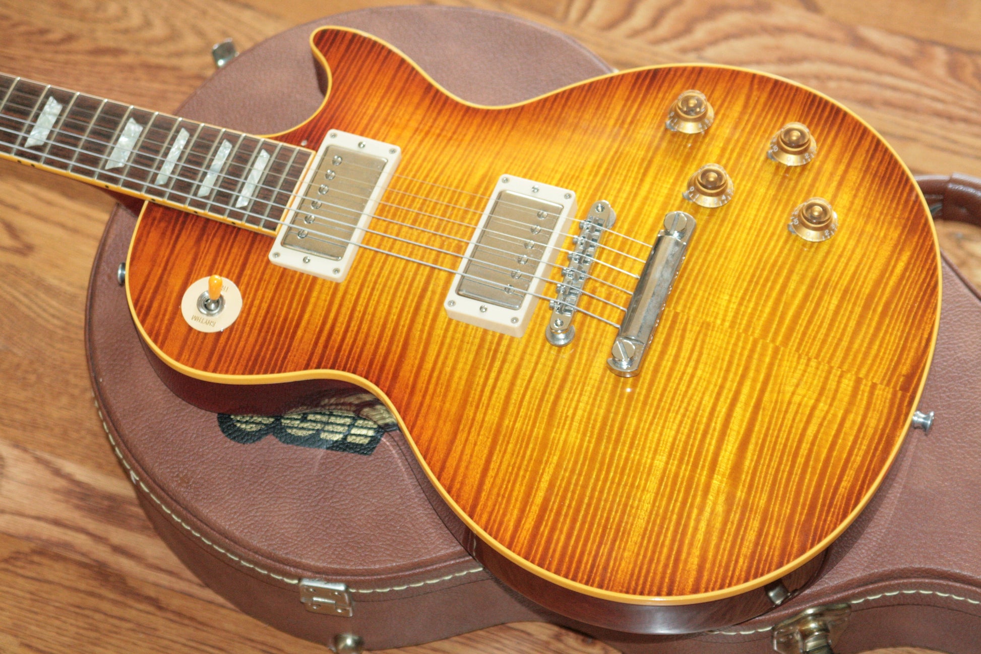 1996 Gibson '59 Les Paul Reissue Flametop Sunburst! 1959 R9 LP CLEAN! BIG TOP!