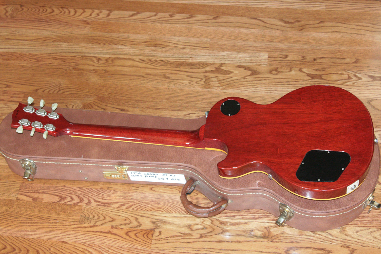 1996 Gibson '59 Les Paul Reissue Flametop Sunburst! 1959 R9 LP CLEAN! BIG TOP!