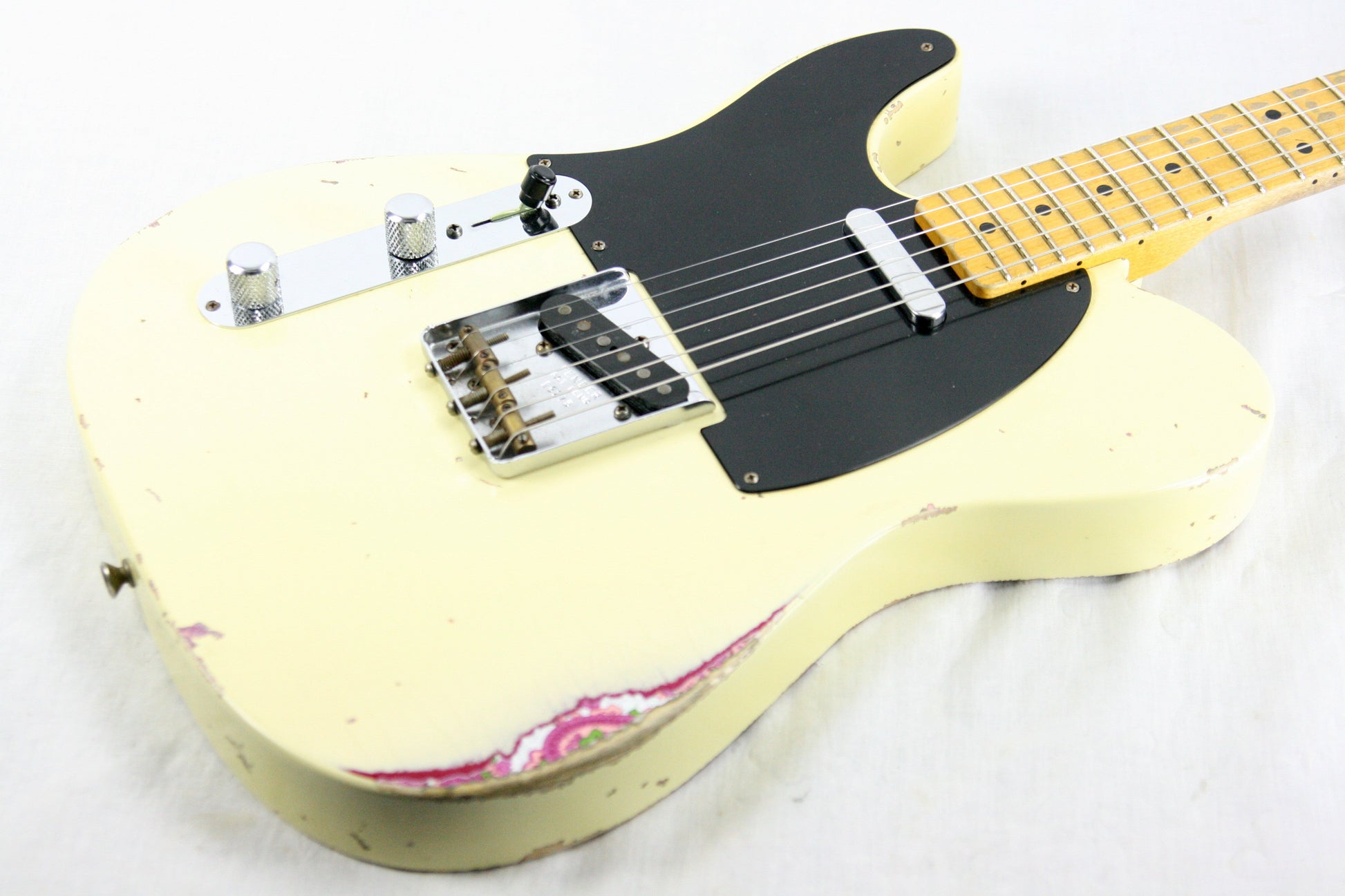 2014 Fender Custom Shop MASTERBUILT Dale Wilson 1951 Nocaster LEFT-HANDED Telecaster Heavy Relic Blonde Pink Paisley