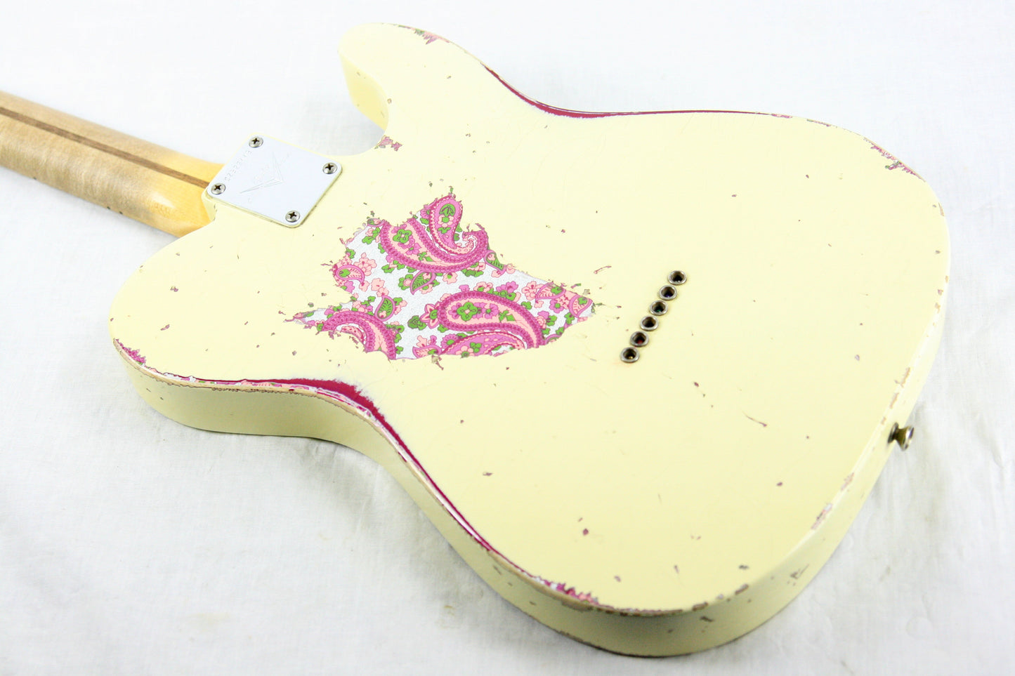 2014 Fender Custom Shop MASTERBUILT Dale Wilson 1951 Nocaster LEFT-HANDED Telecaster Heavy Relic Blonde Pink Paisley