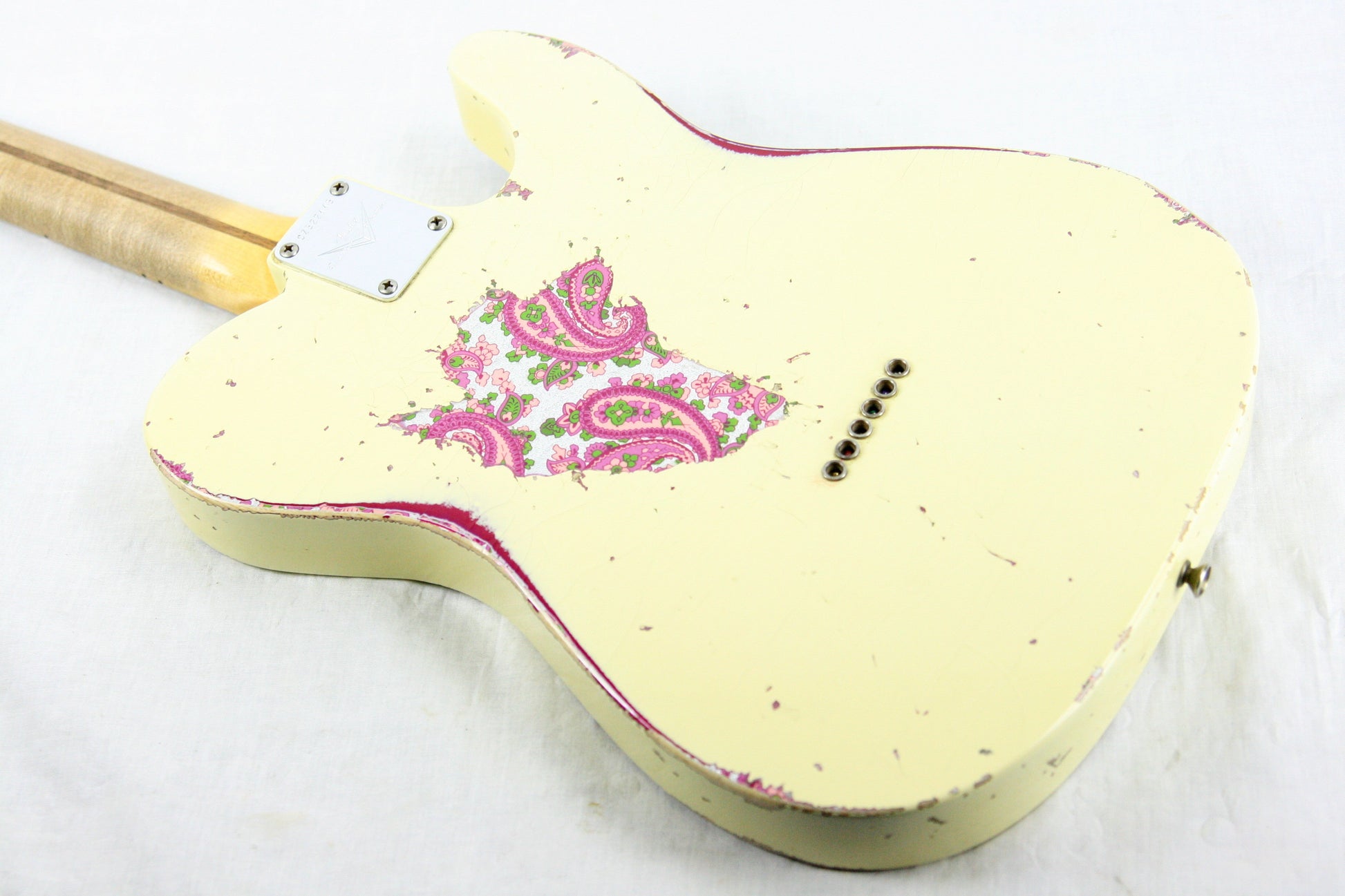2014 Fender Custom Shop MASTERBUILT Dale Wilson 1951 Nocaster LEFT-HANDED Telecaster Heavy Relic Blonde Pink Paisley