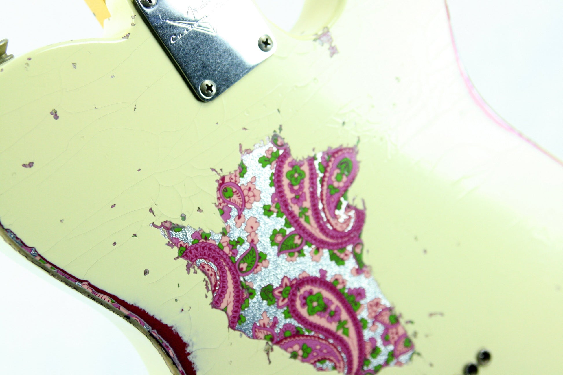 2014 Fender Custom Shop MASTERBUILT Dale Wilson 1951 Nocaster LEFT-HANDED Telecaster Heavy Relic Blonde Pink Paisley