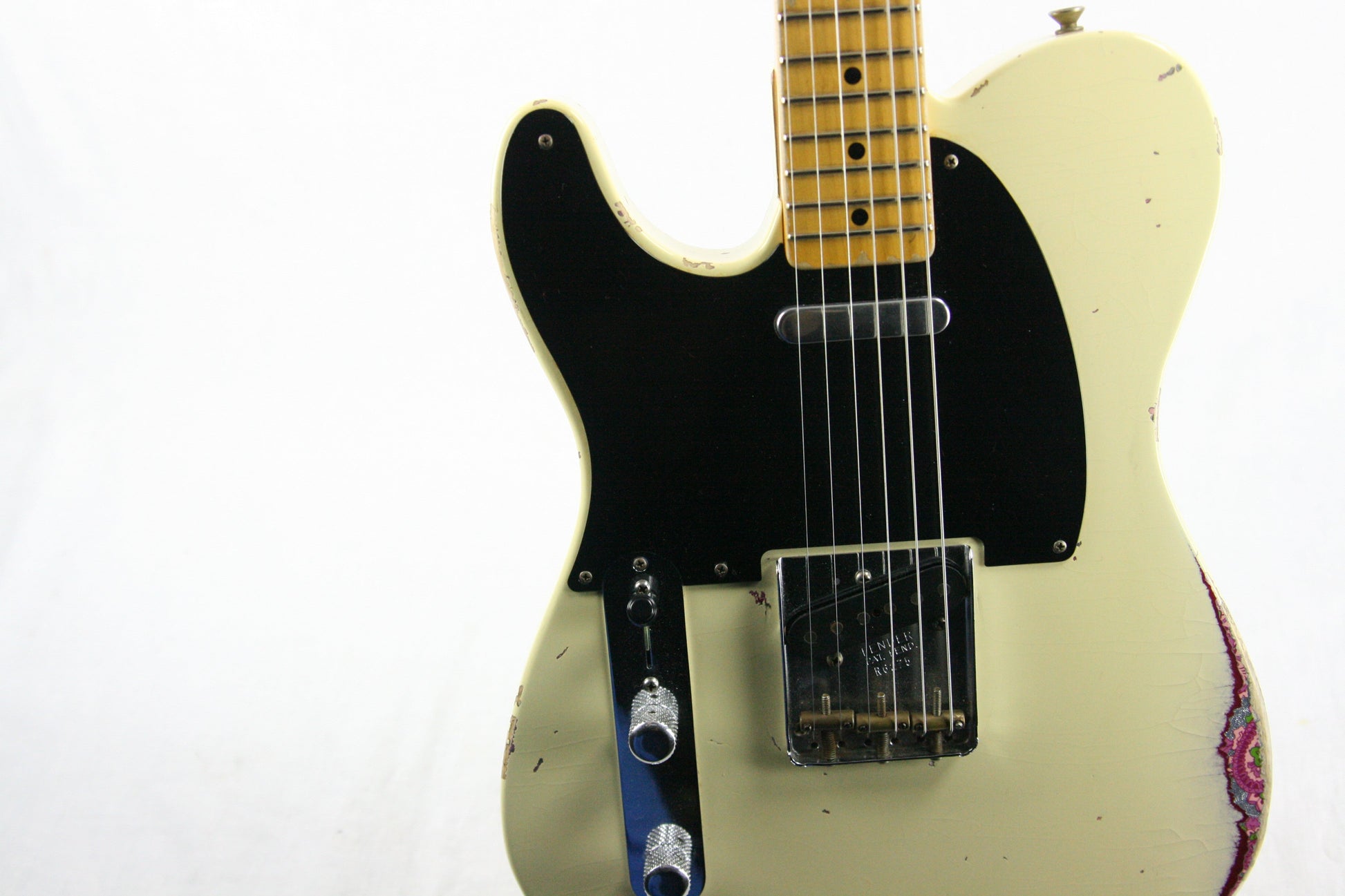 2014 Fender Custom Shop MASTERBUILT Dale Wilson 1951 Nocaster LEFT-HANDED Telecaster Heavy Relic Blonde Pink Paisley