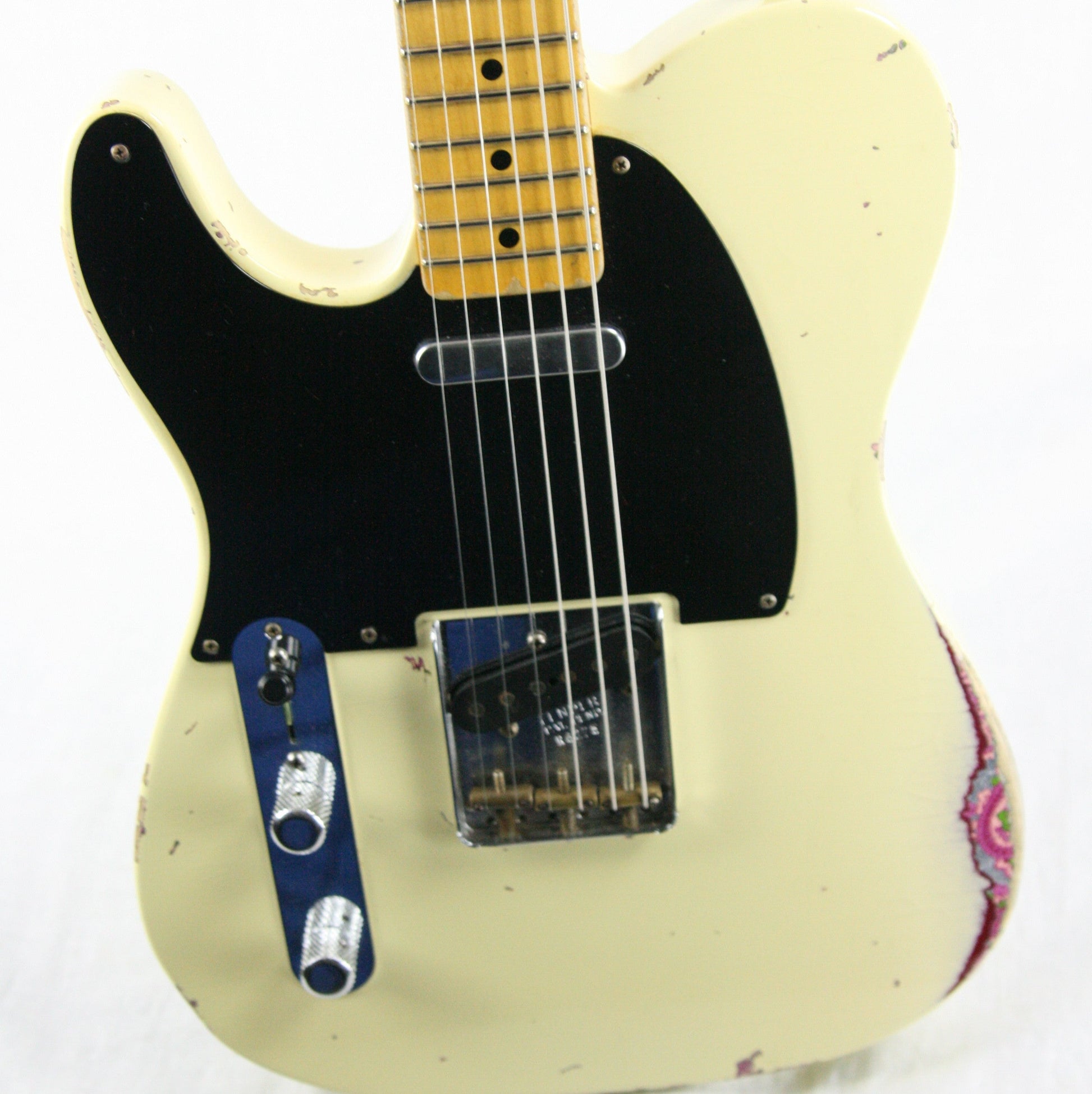 2014 Fender Custom Shop MASTERBUILT Dale Wilson 1951 Nocaster LEFT-HANDED Telecaster Heavy Relic Blonde Pink Paisley