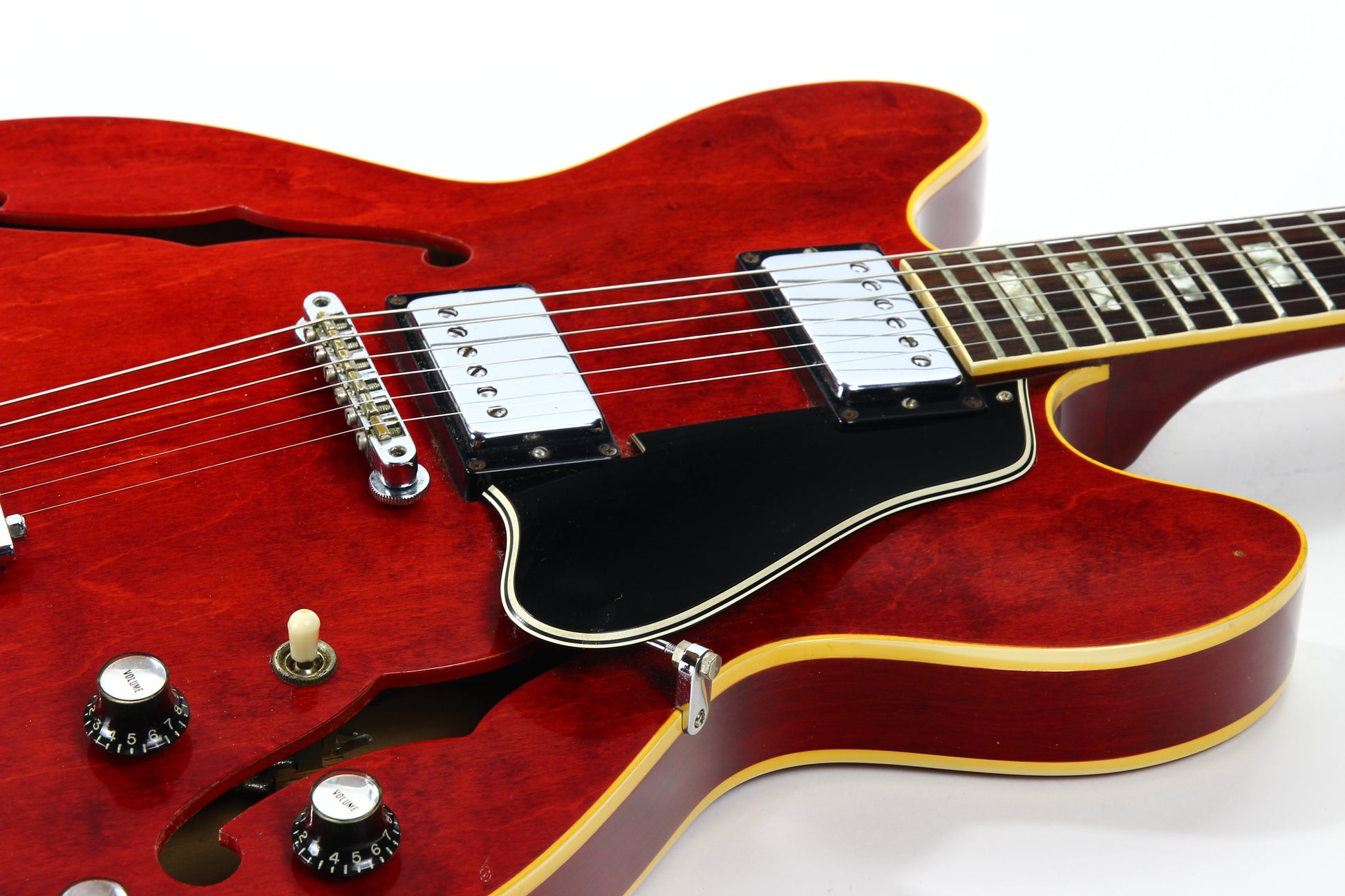 1967 Gibson ES-335 TDC Cherry Red | Dual Patent Number Sticker Humbuckers, Vintage Semi-Hollow Body ES335