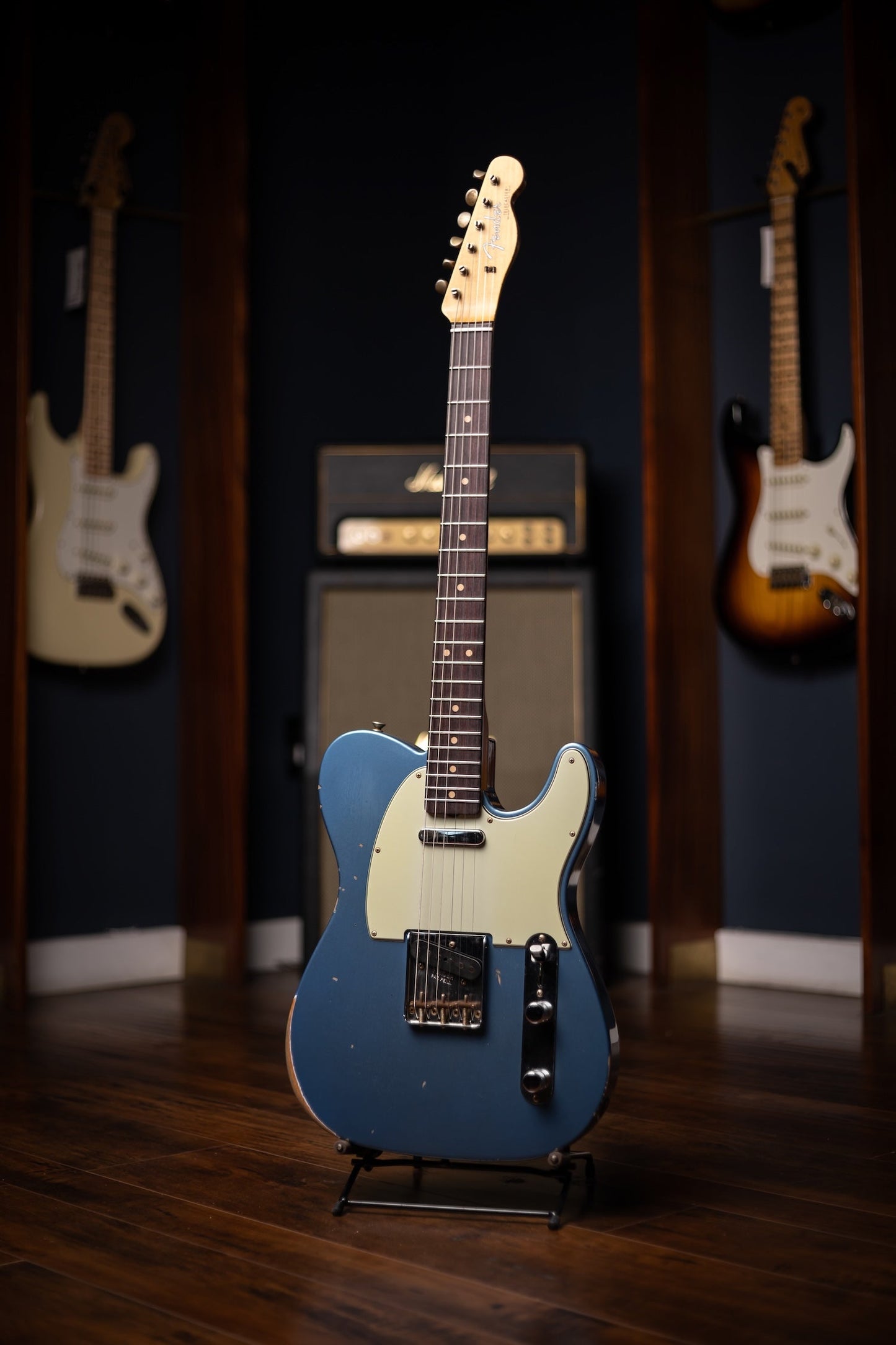 Fender Custom Shop 1963 Telecaster Relic Electric Guitar - Aged Lake Placid Blue