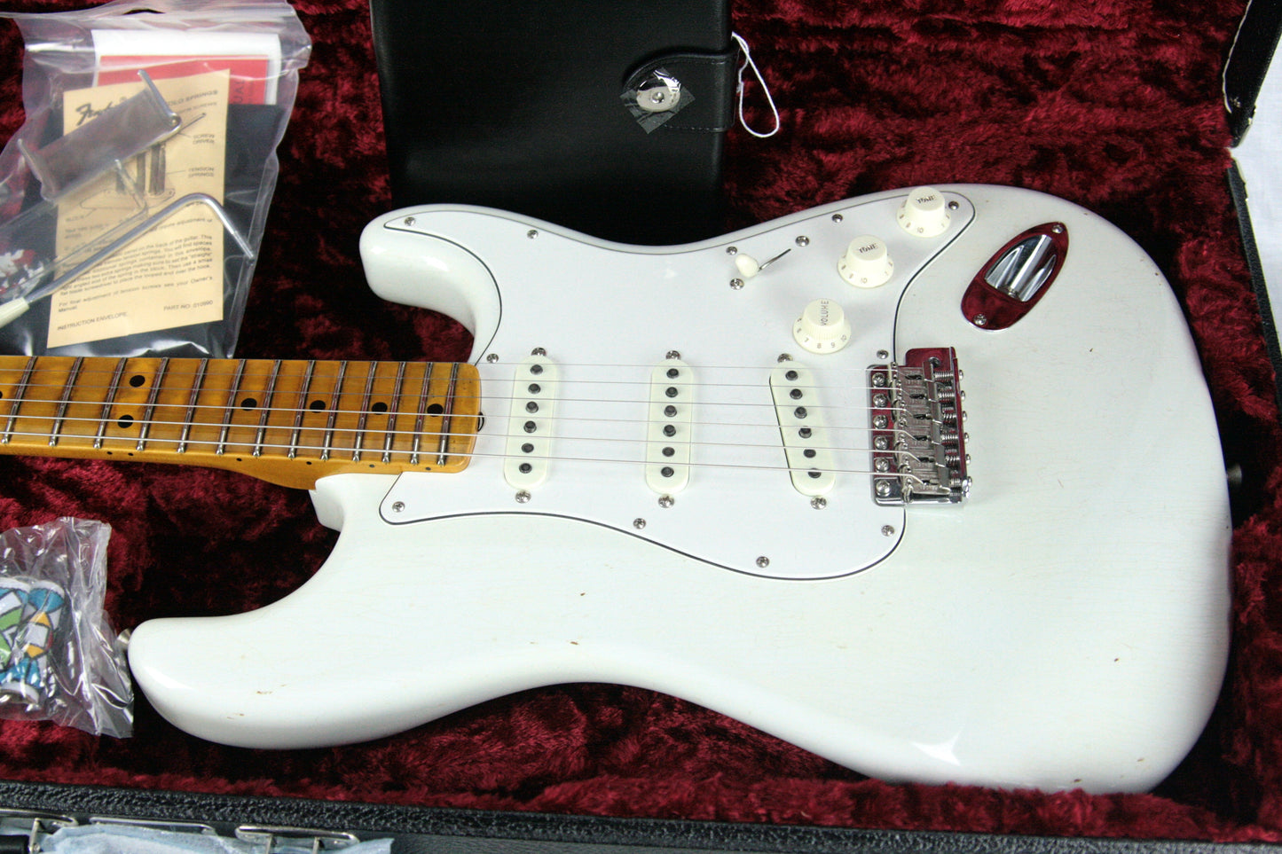 2018 Fender Custom Shop Jimi Hendrix Voodoo Child Stratocaster Journeyman Relic White Strat Maple Cap Neck