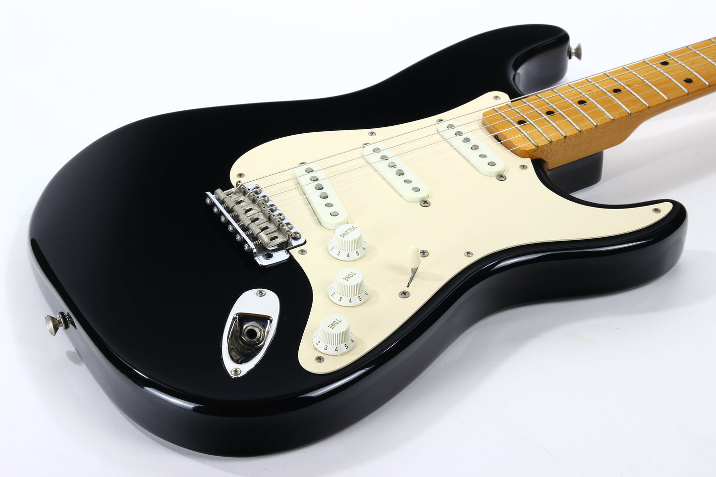 MINTY 1991 Fender Custom Shop '57 Stratocaster BLACK -- Art Esparza, Maple Neck, Tweed Case w Tags!