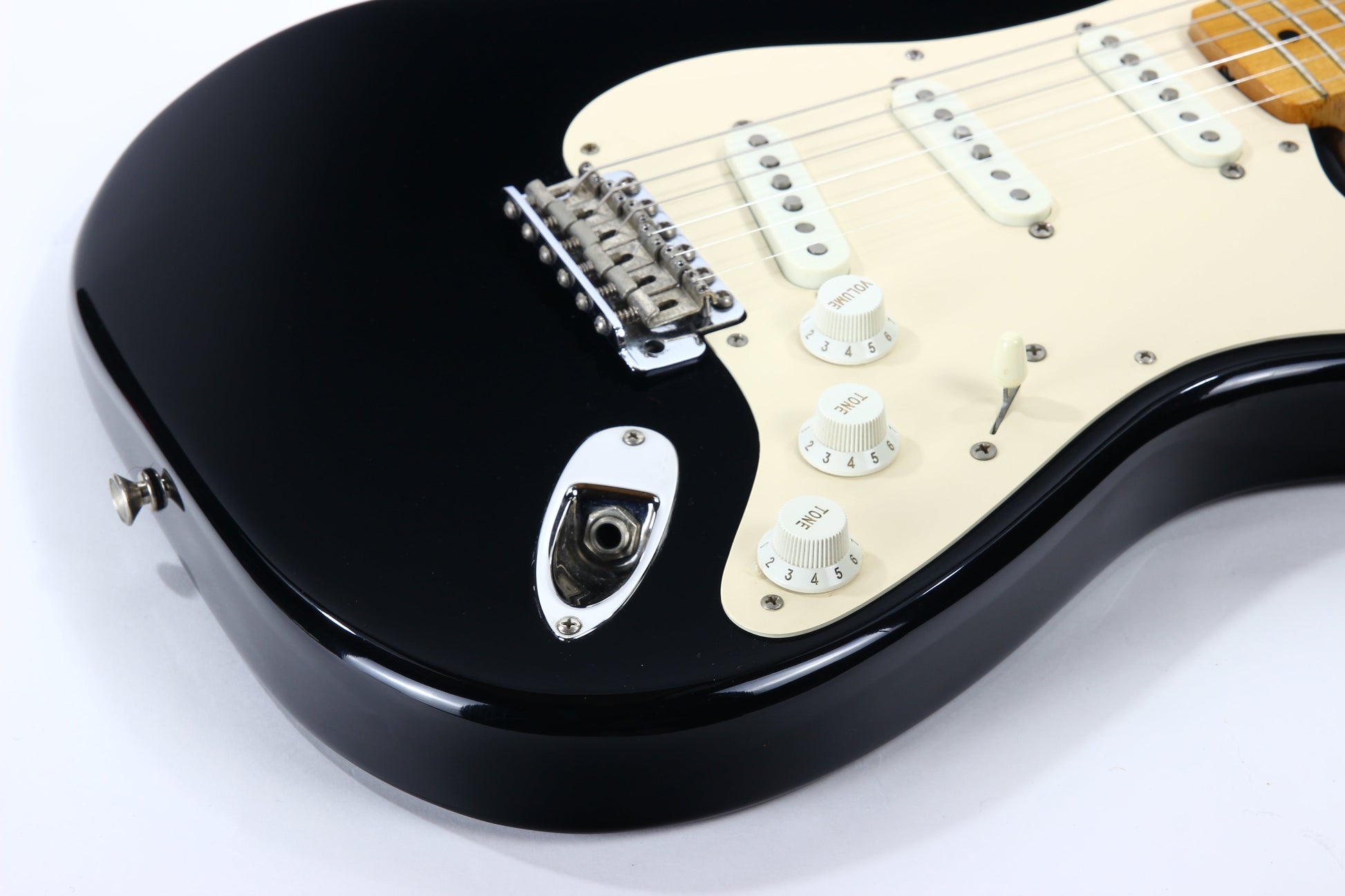 MINTY 1991 Fender Custom Shop '57 Stratocaster BLACK -- Art Esparza, Maple Neck, Tweed Case w Tags!