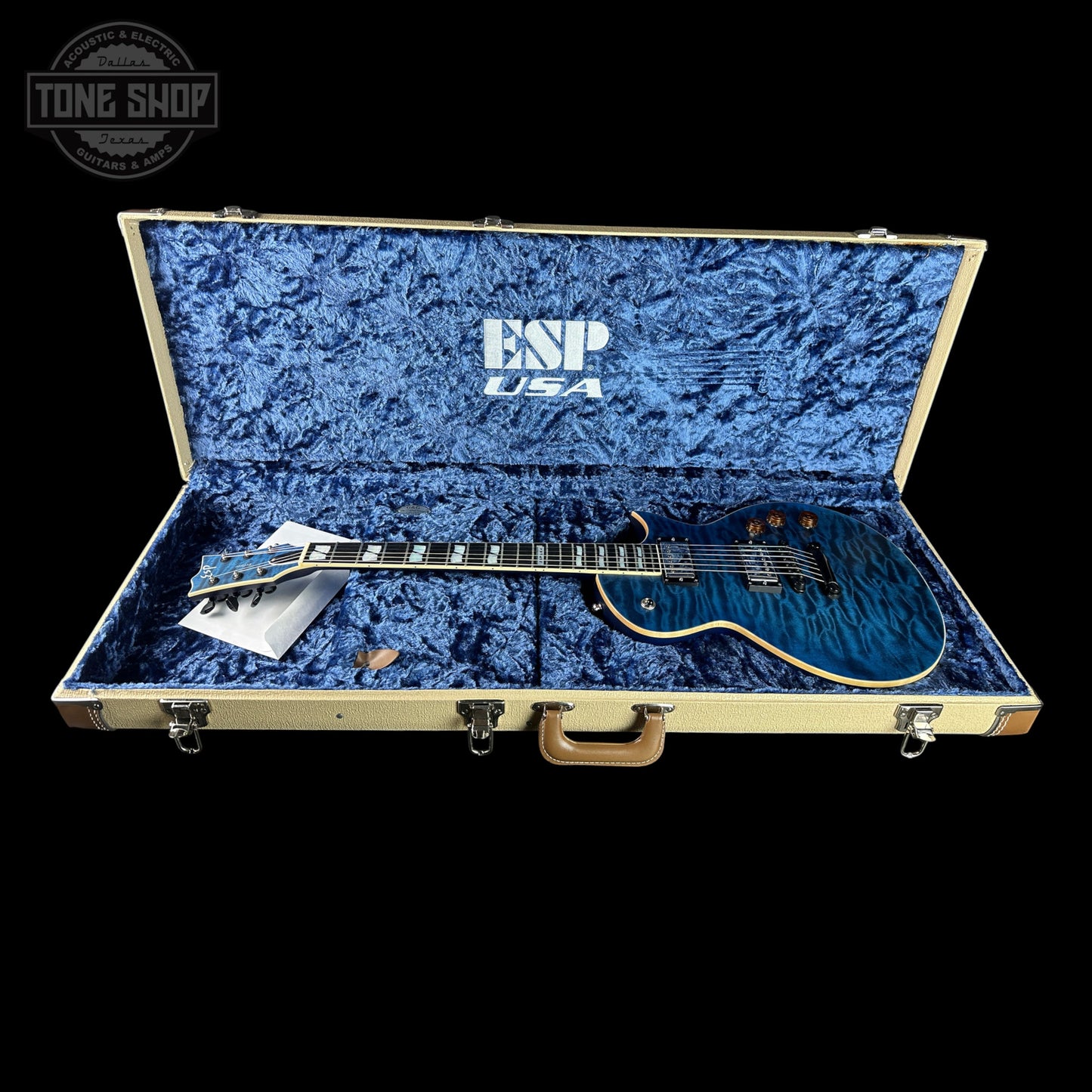 Used ESP USA Eclipse Quilt Top Satin Blue w/case TSU25062