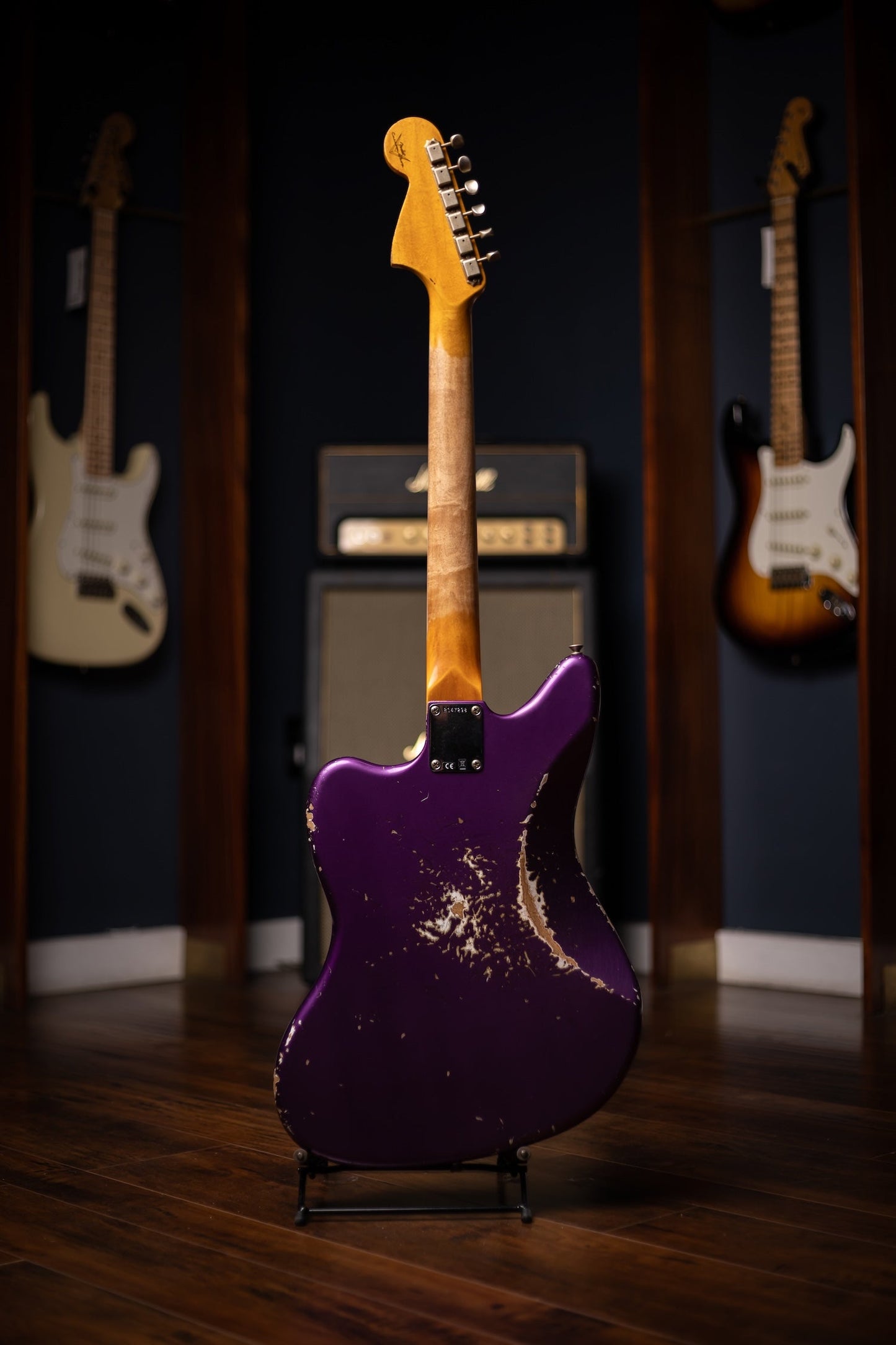 Fender Custom Shop 1965 Jaguar Heavy Relic Electric Guitar - Faded Purple Metallic
