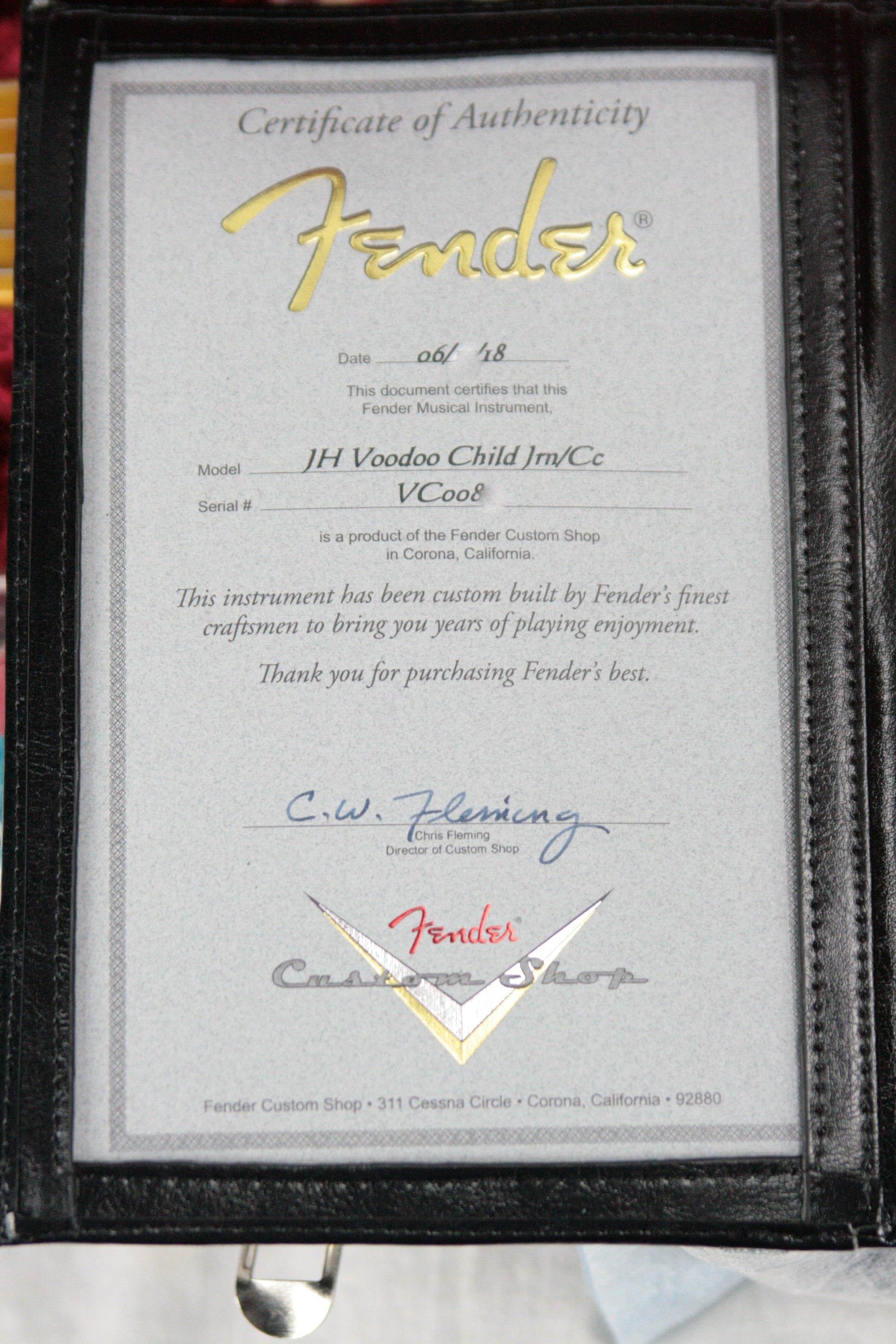 2018 Fender Custom Shop Jimi Hendrix Voodoo Child Stratocaster Journeyman Relic White Strat Maple Cap Neck