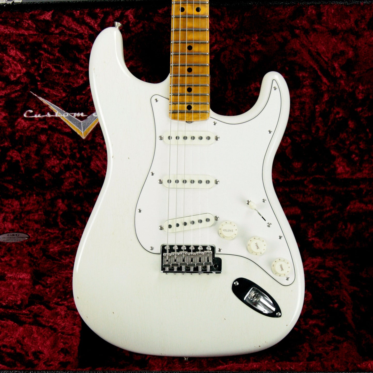 2018 Fender Custom Shop Jimi Hendrix Voodoo Child Stratocaster Journeyman Relic White Strat Maple Cap Neck