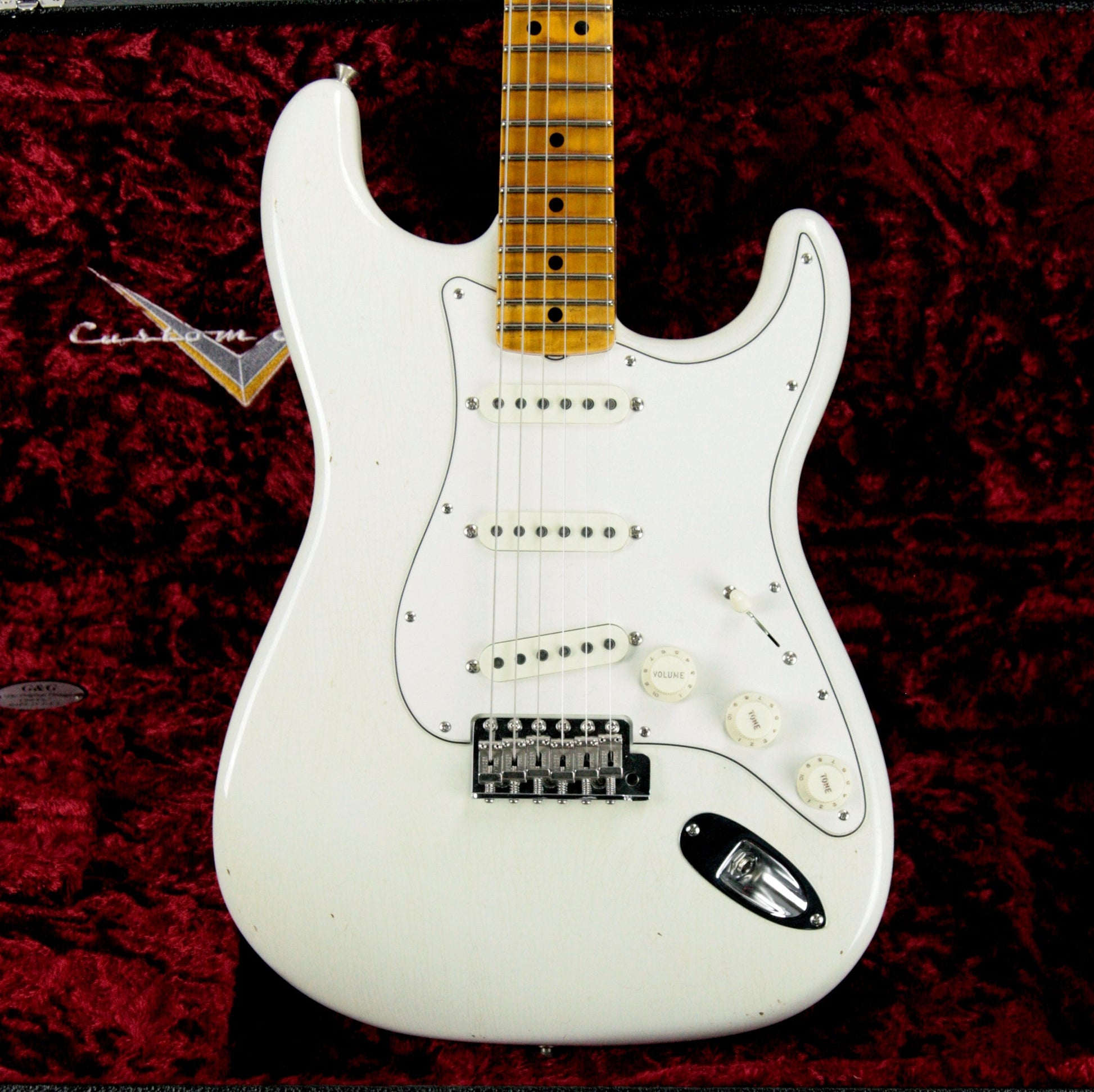 2018 Fender Custom Shop Jimi Hendrix Voodoo Child Stratocaster Journeyman Relic White Strat Maple Cap Neck