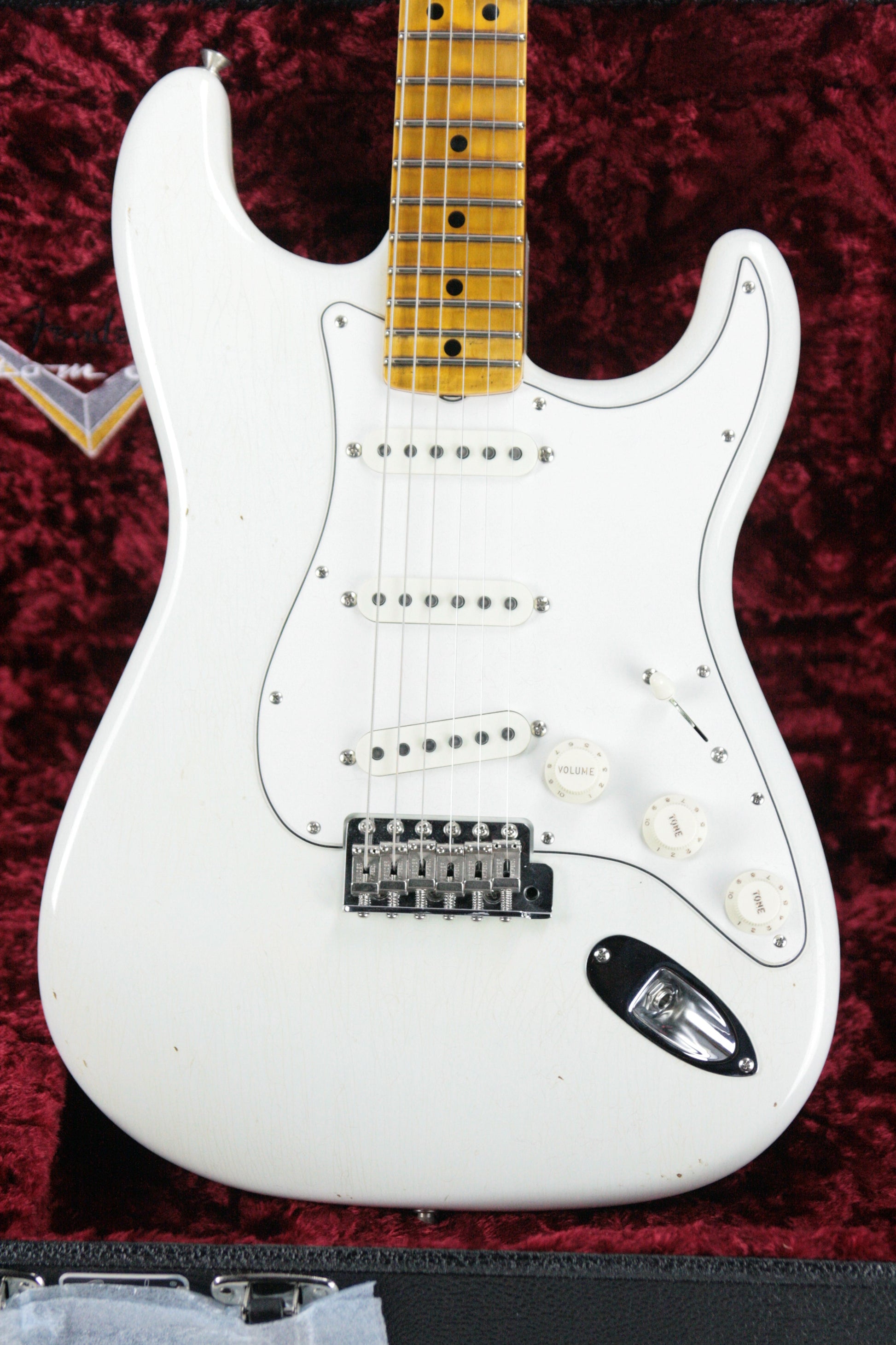 2018 Fender Custom Shop Jimi Hendrix Voodoo Child Stratocaster Journeyman Relic White Strat Maple Cap Neck