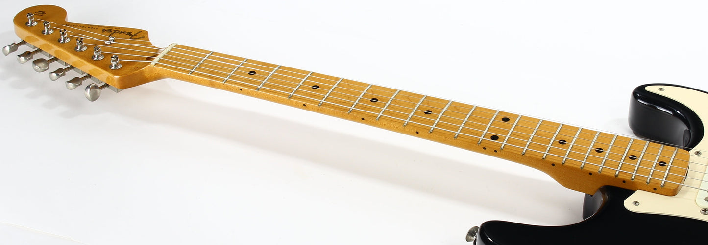 MINTY 1991 Fender Custom Shop '57 Stratocaster BLACK -- Art Esparza, Maple Neck, Tweed Case w Tags!