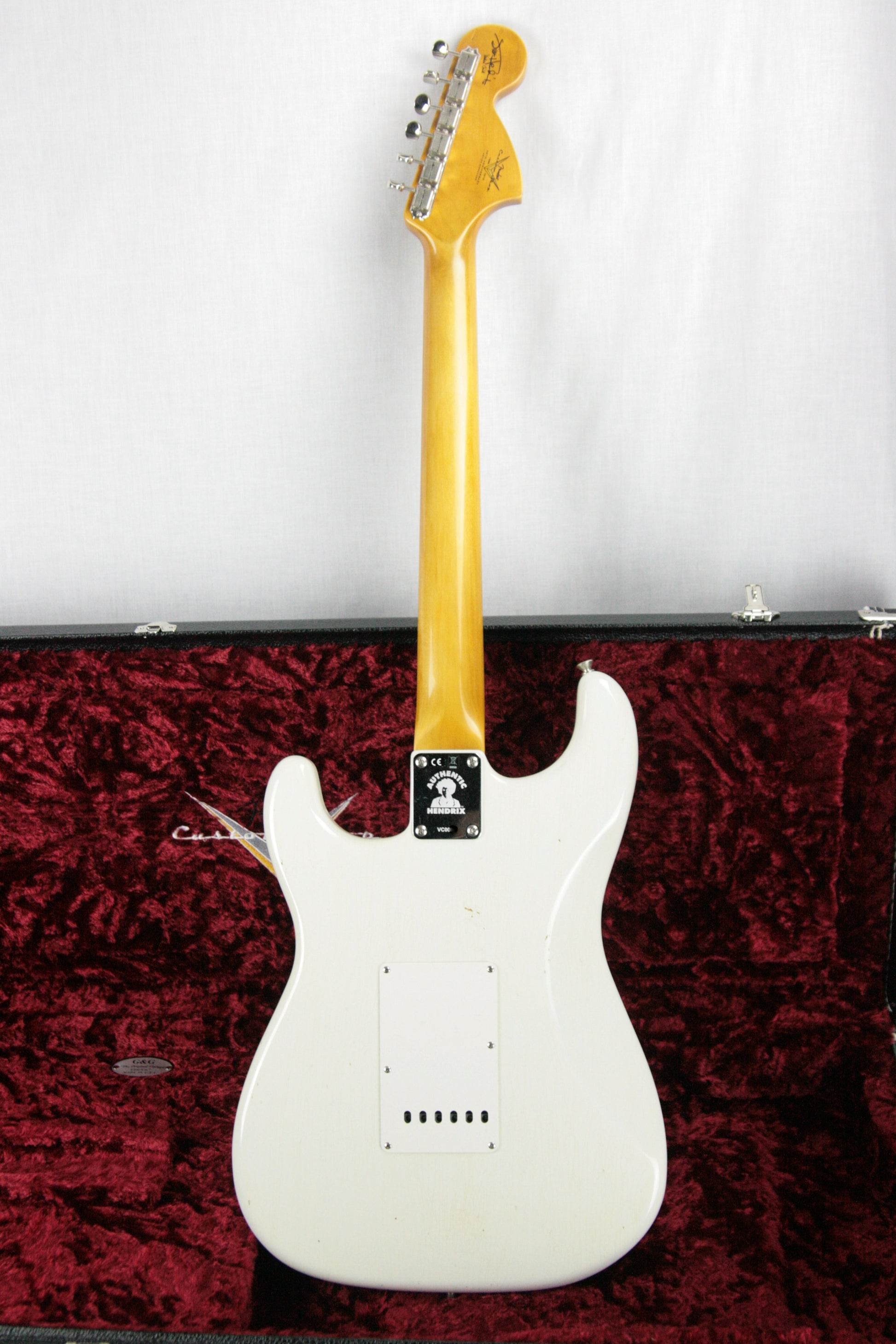 2018 Fender Custom Shop Jimi Hendrix Voodoo Child Stratocaster Journeyman Relic White Strat Maple Cap Neck