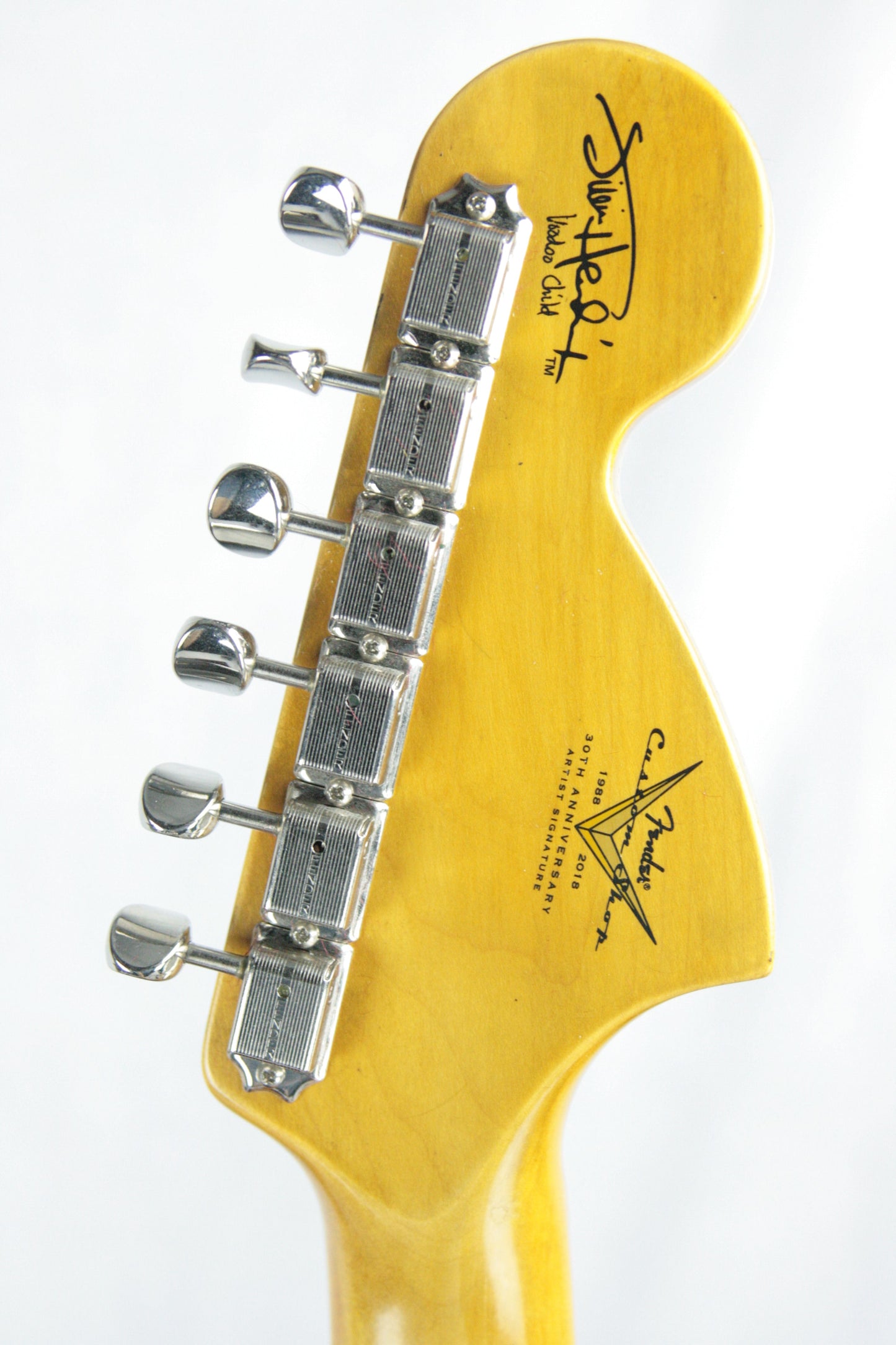 2018 Fender Custom Shop Jimi Hendrix Voodoo Child Stratocaster Journeyman Relic White Strat Maple Cap Neck