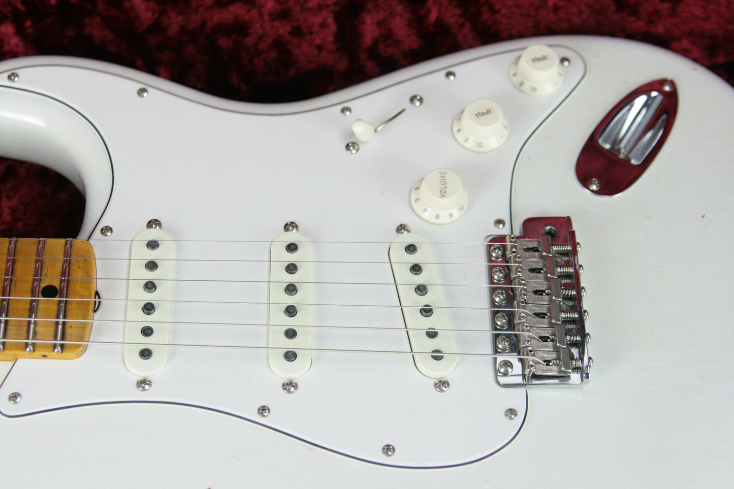 2018 Fender Custom Shop Jimi Hendrix Voodoo Child Stratocaster Journeyman Relic White Strat Maple Cap Neck
