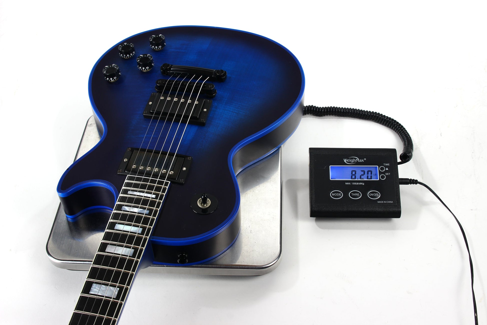 2017 Gibson Custom Shop Les Paul SATIN BLUE BURST WIDOW -- Rare Limited Edition! Maple Neck!