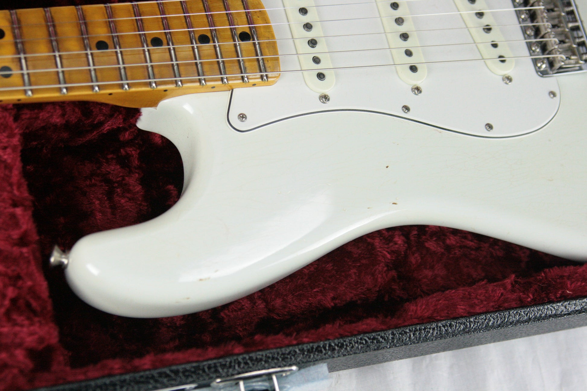 2018 Fender Custom Shop Jimi Hendrix Voodoo Child Stratocaster Journeyman Relic White Strat Maple Cap Neck