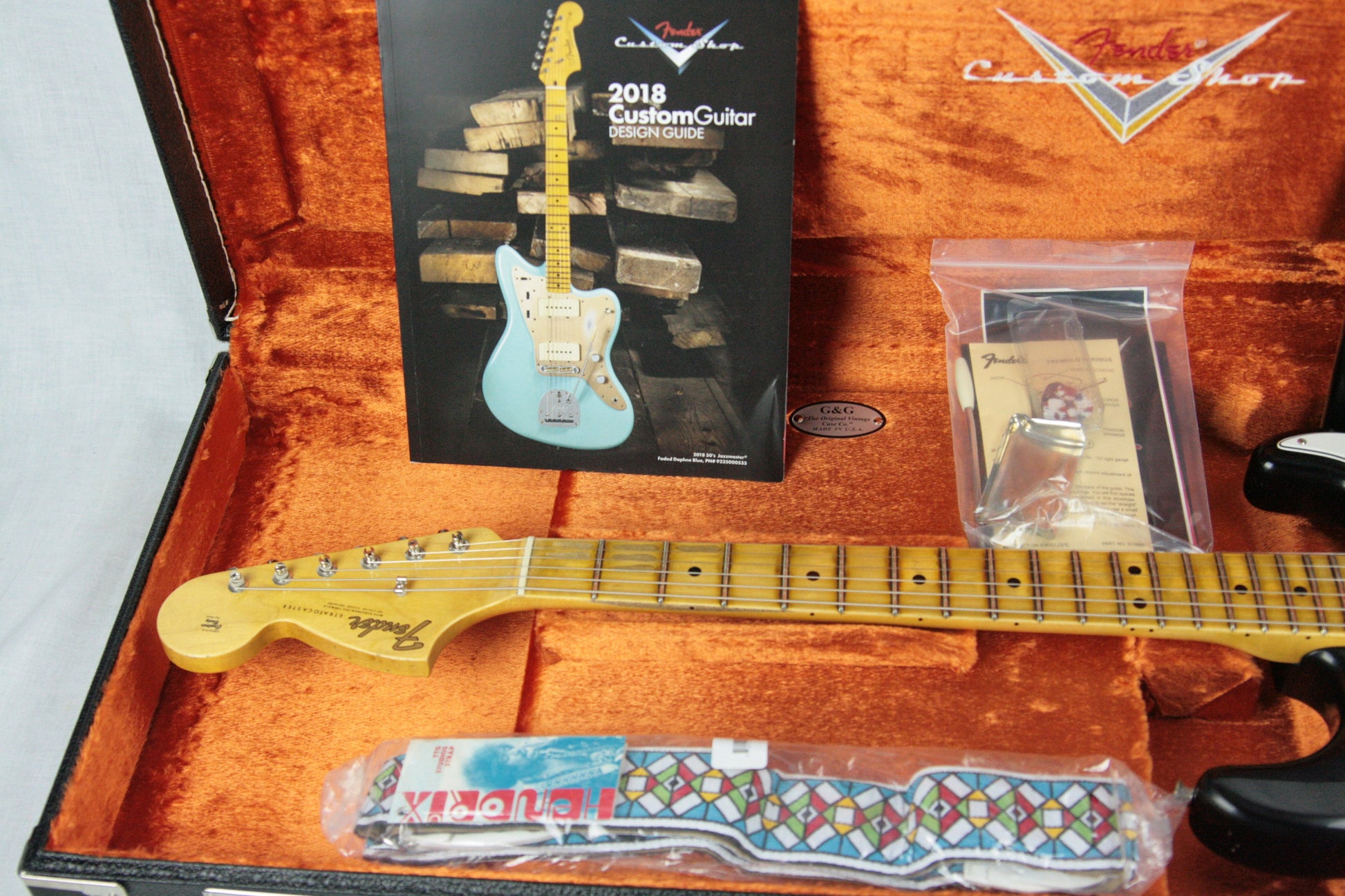 2018 Fender Custom Shop Jimi Hendrix Voodoo Child Stratocaster Journeyman Relic Black Strat Maple Cap Neck