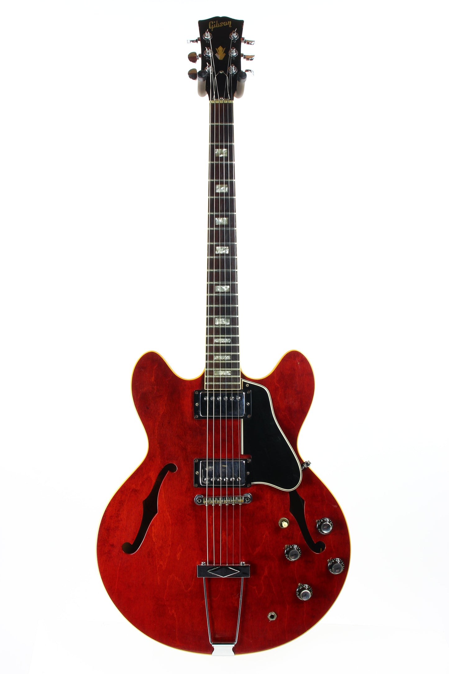 1967 Gibson ES-335 TDC Cherry Red | Dual Patent Number Sticker Humbuckers, Vintage Semi-Hollow Body ES335